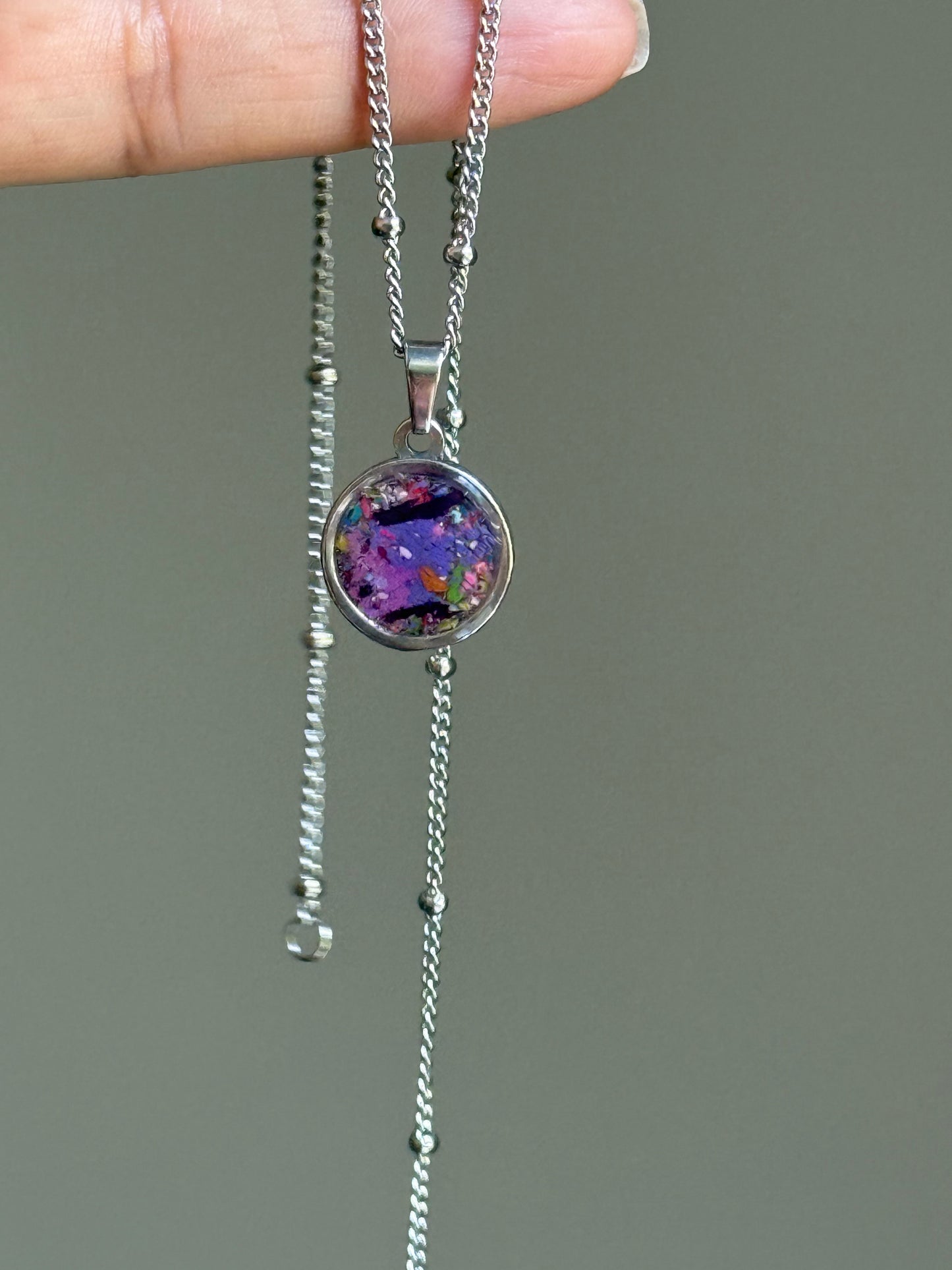 Small Orbis Crayon Pendant (Purples -2)