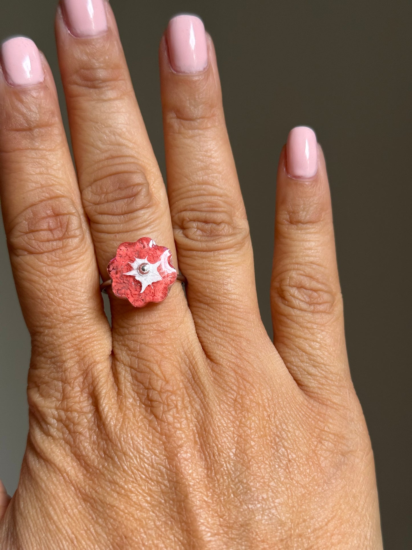 Crayon Blooms Ring (Melon)