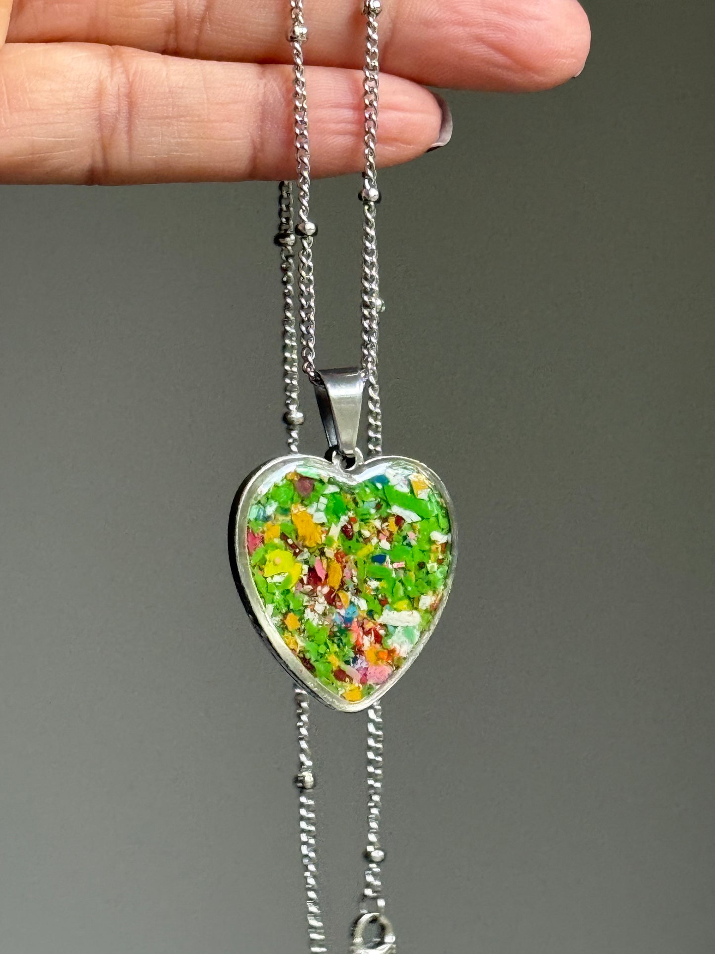 Joy Heart Pendant (Large - Lucky Girl)