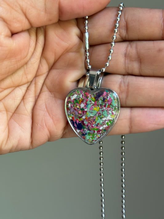 Joy Crayon Heart Pendant (Pure Heart)