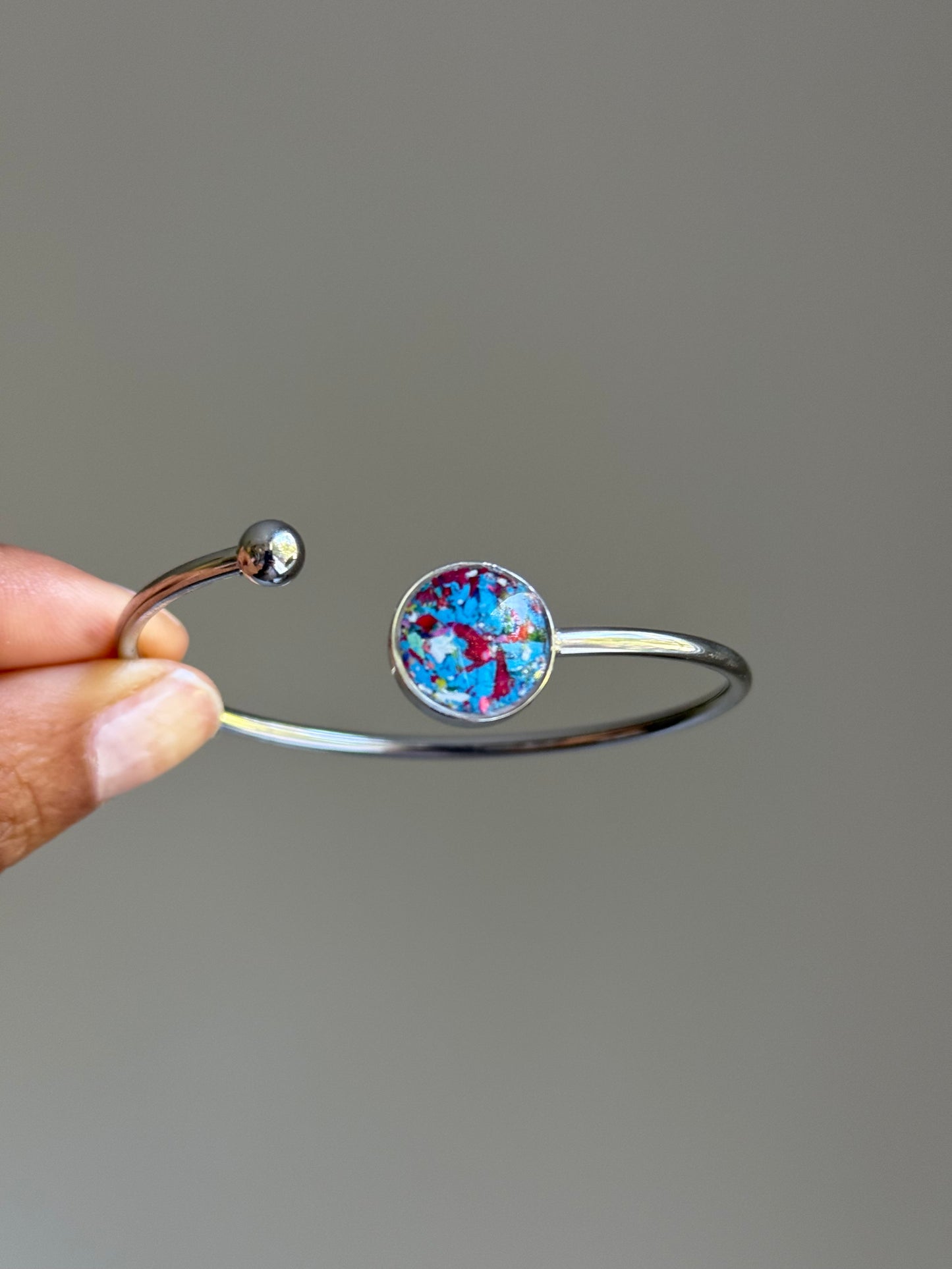 Blue & Red - Flexible, Single Cuff Bracelet (Copy)