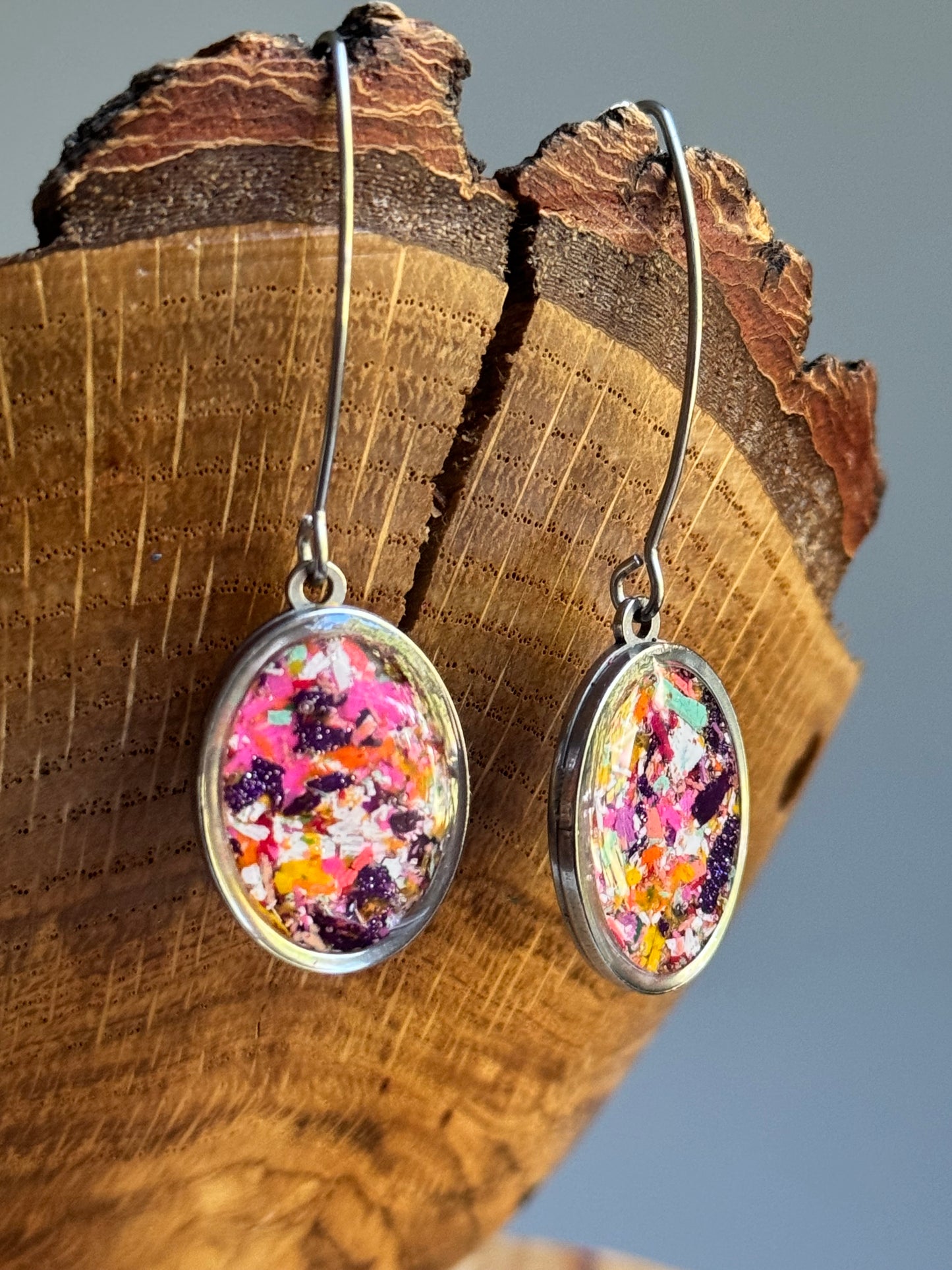 Oval Hook Earrings (Nightfall)