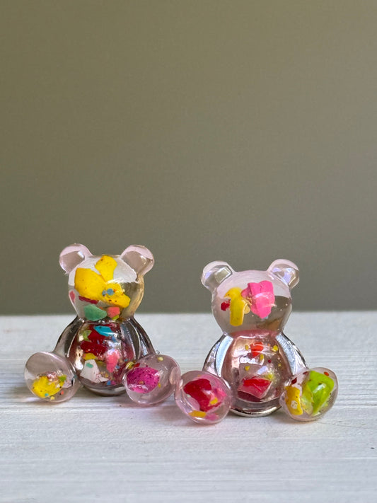 Crayon Bear Push Pin (Light Pink)