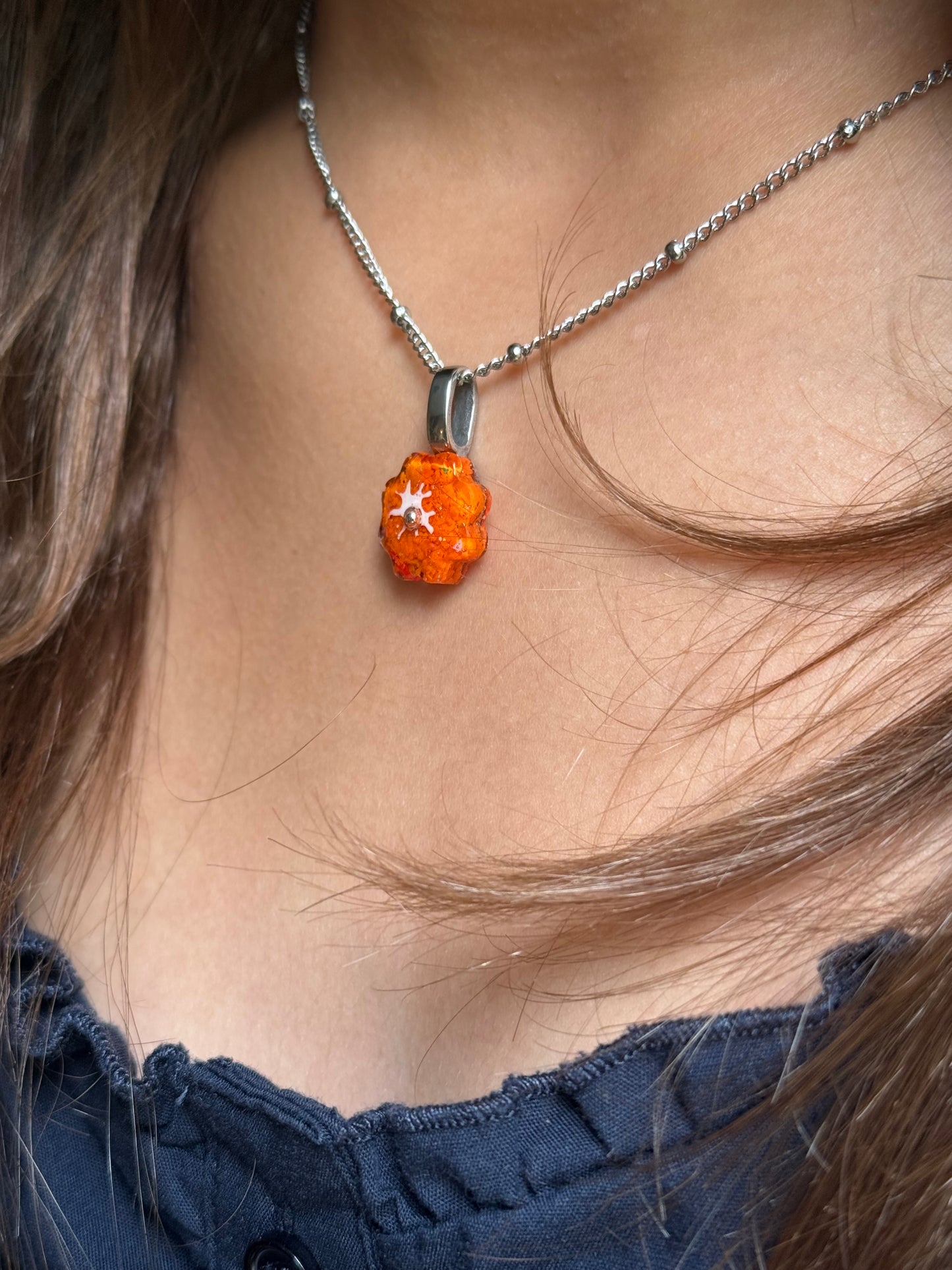 Crayon Bloom Pendant (Orange)