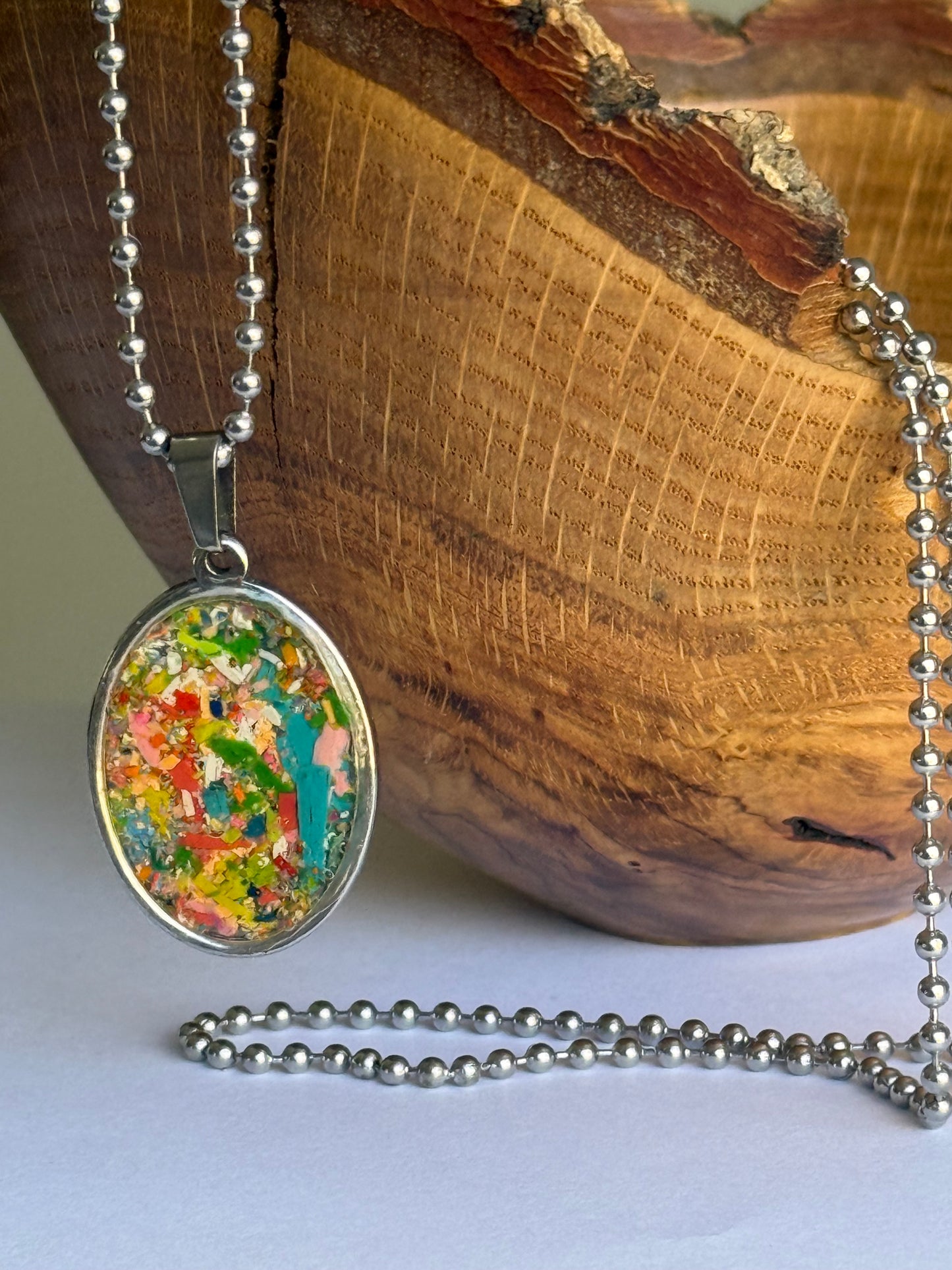 Multicolor Oval Pendant