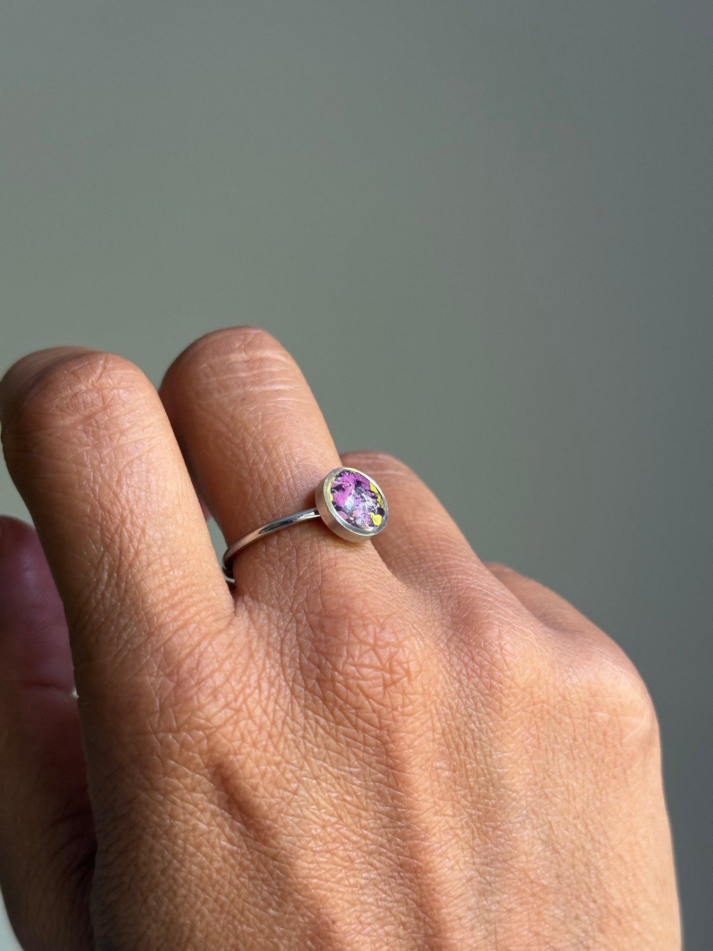 Small Crayon Stacking Ring (Purples)