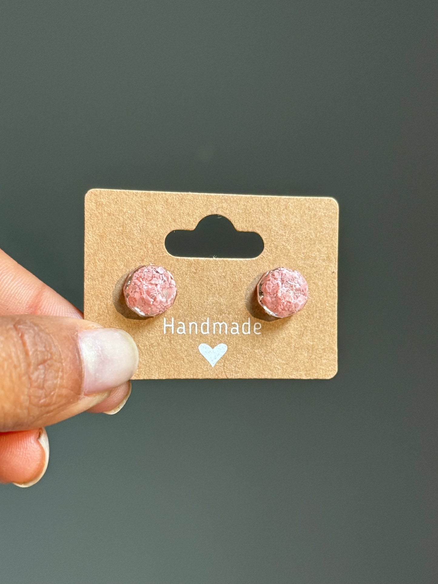 Small Round Studs (Light Pink)