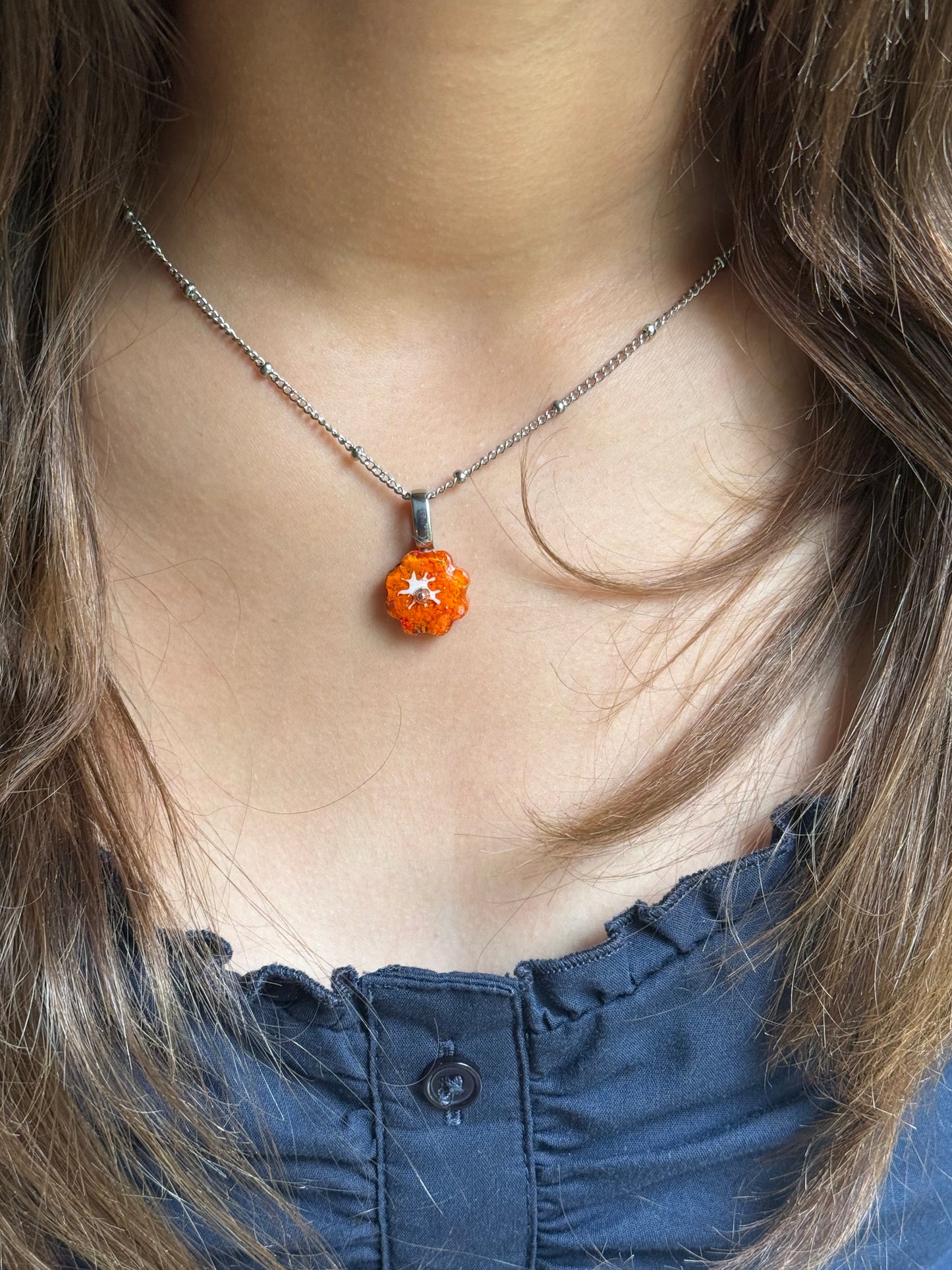 Crayon Bloom Pendant (Orange)