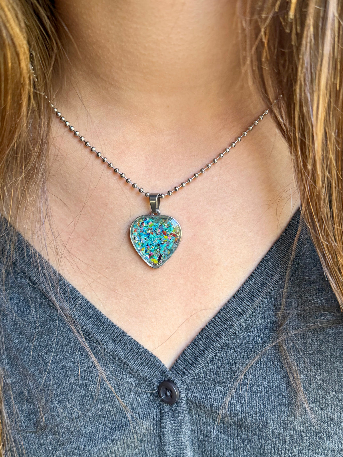 Into the Blue Heart Pendant