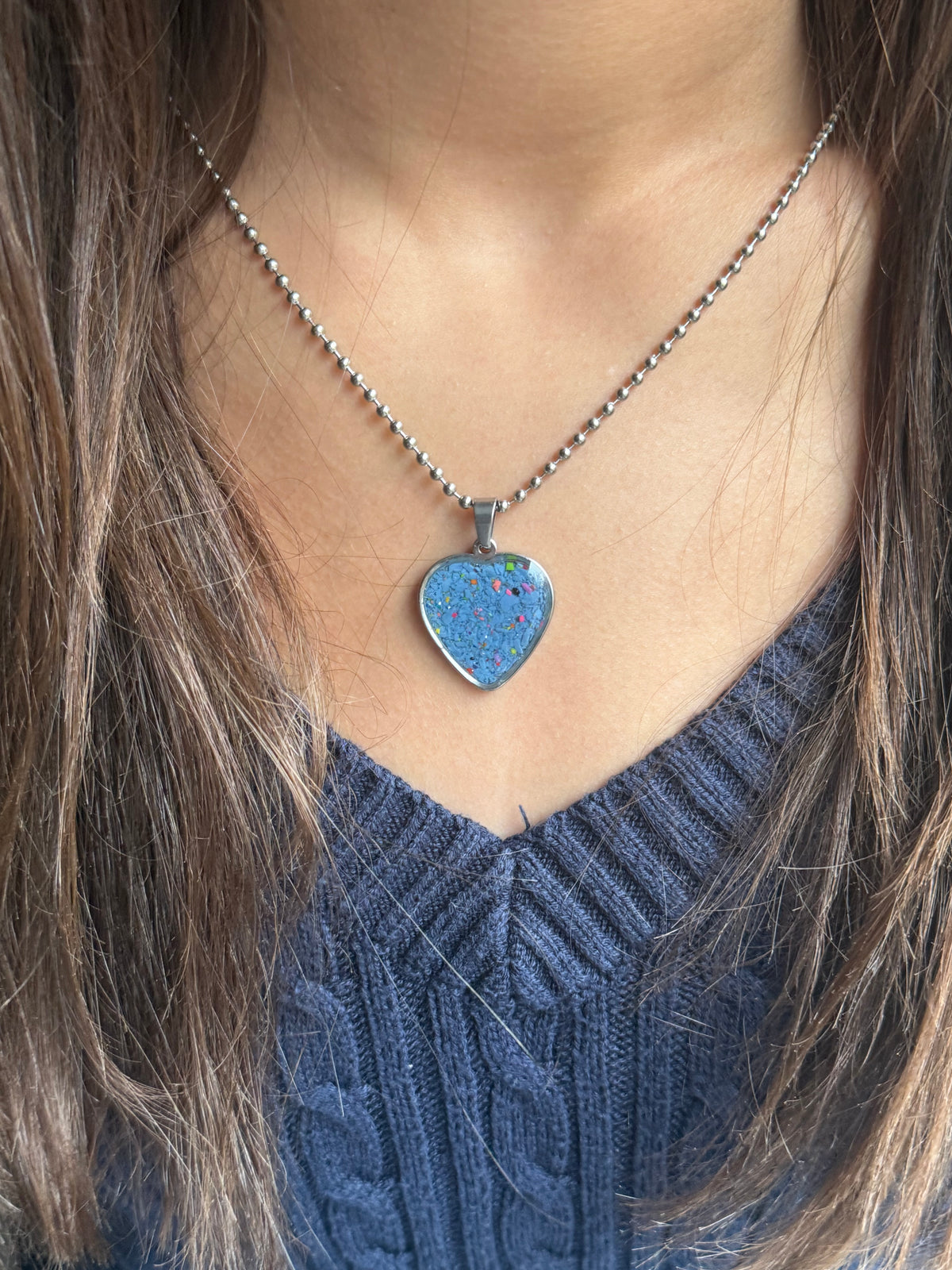 Periwinkle Heart Necklace