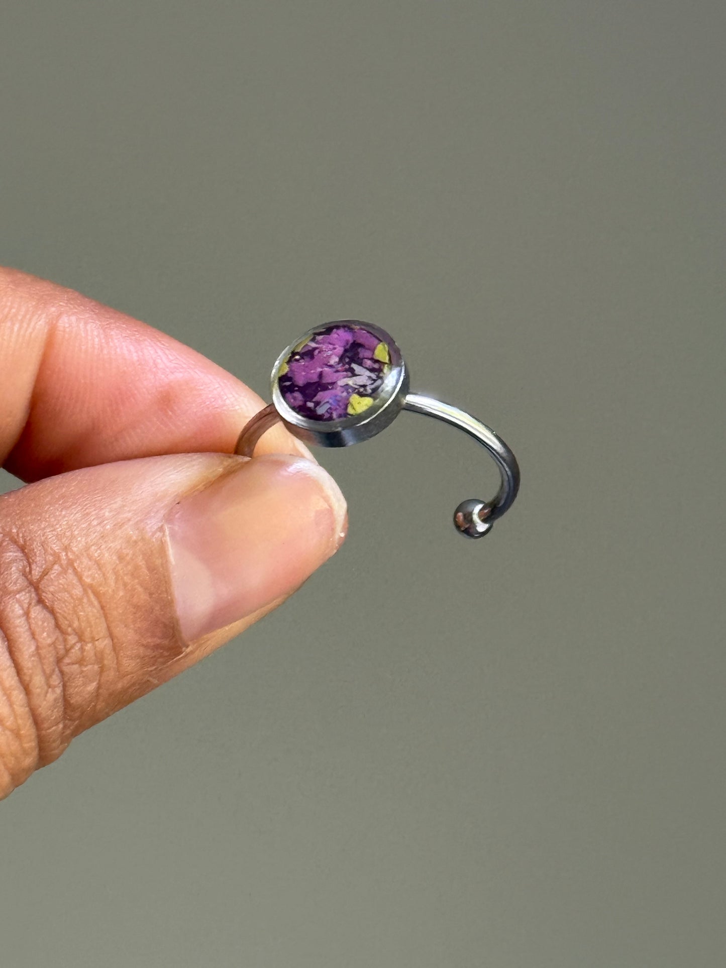 Small Crayon Stacking Ring (Purples)