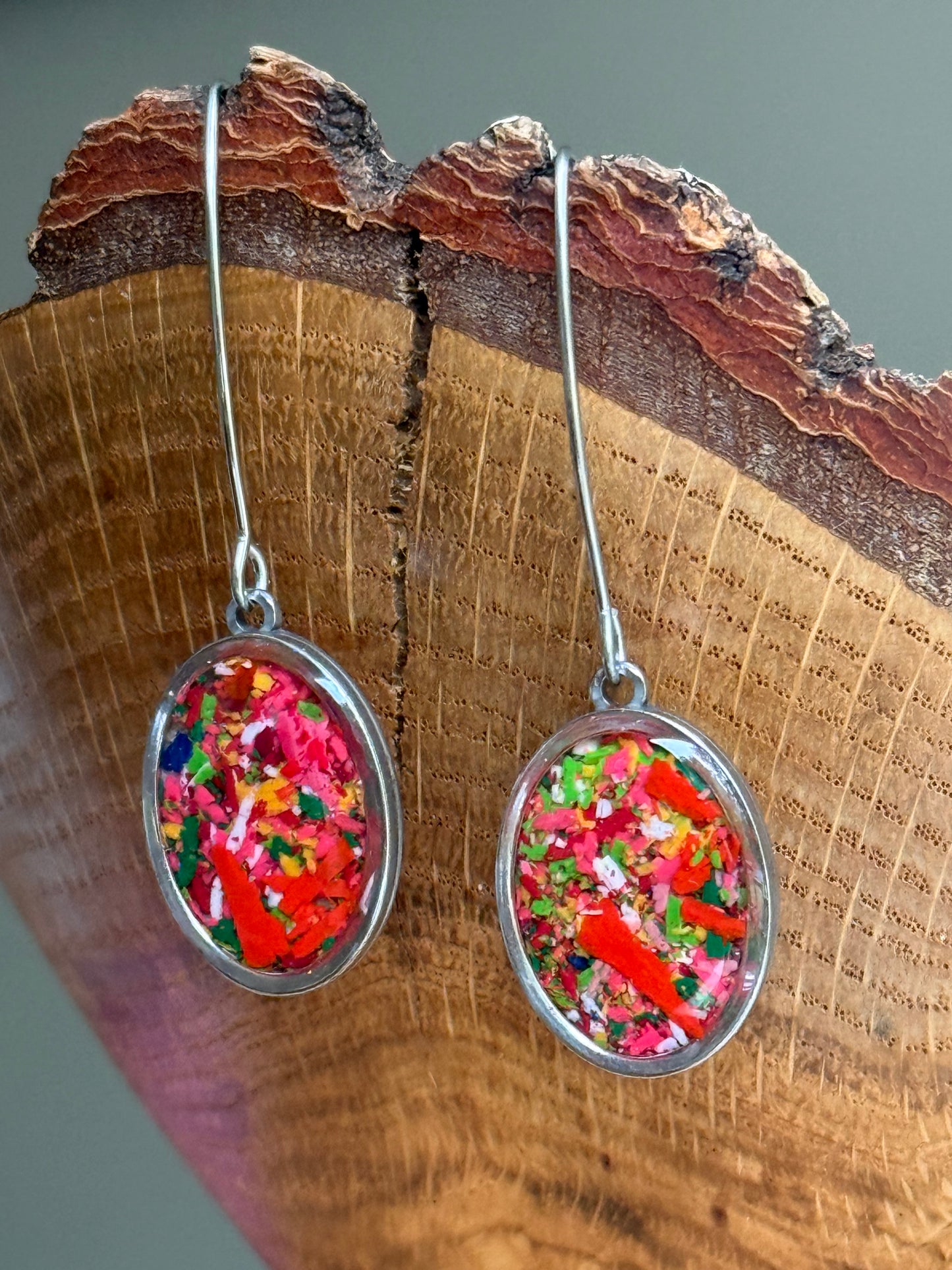 Prisma Oval Hook Earrings (Scarlett)