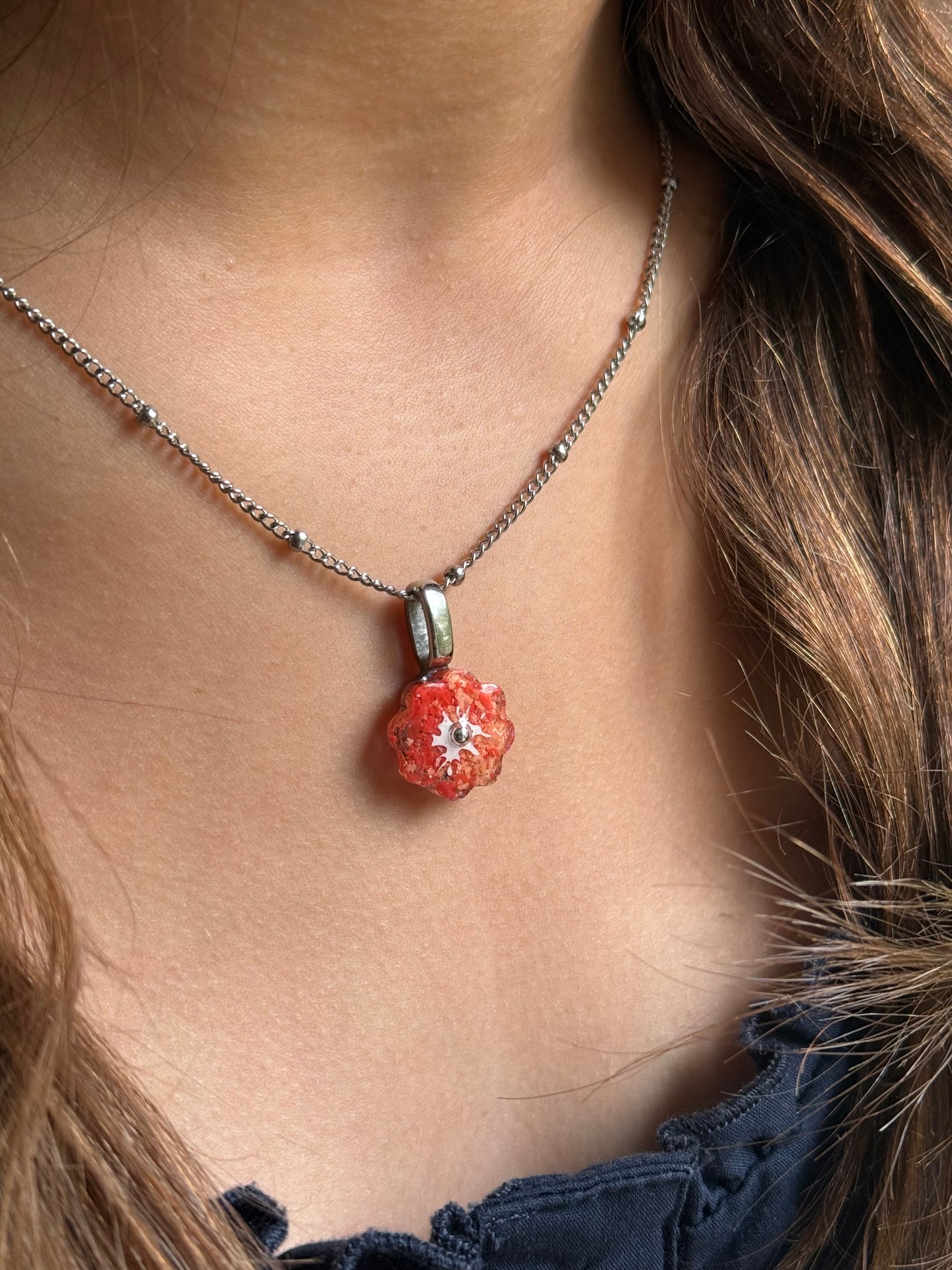 Crayon Bloom Pendant (Freckled Melon)