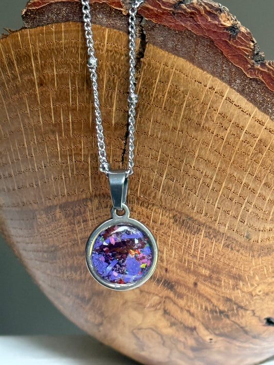 Small Orbis Crayon Pendant (Purples)