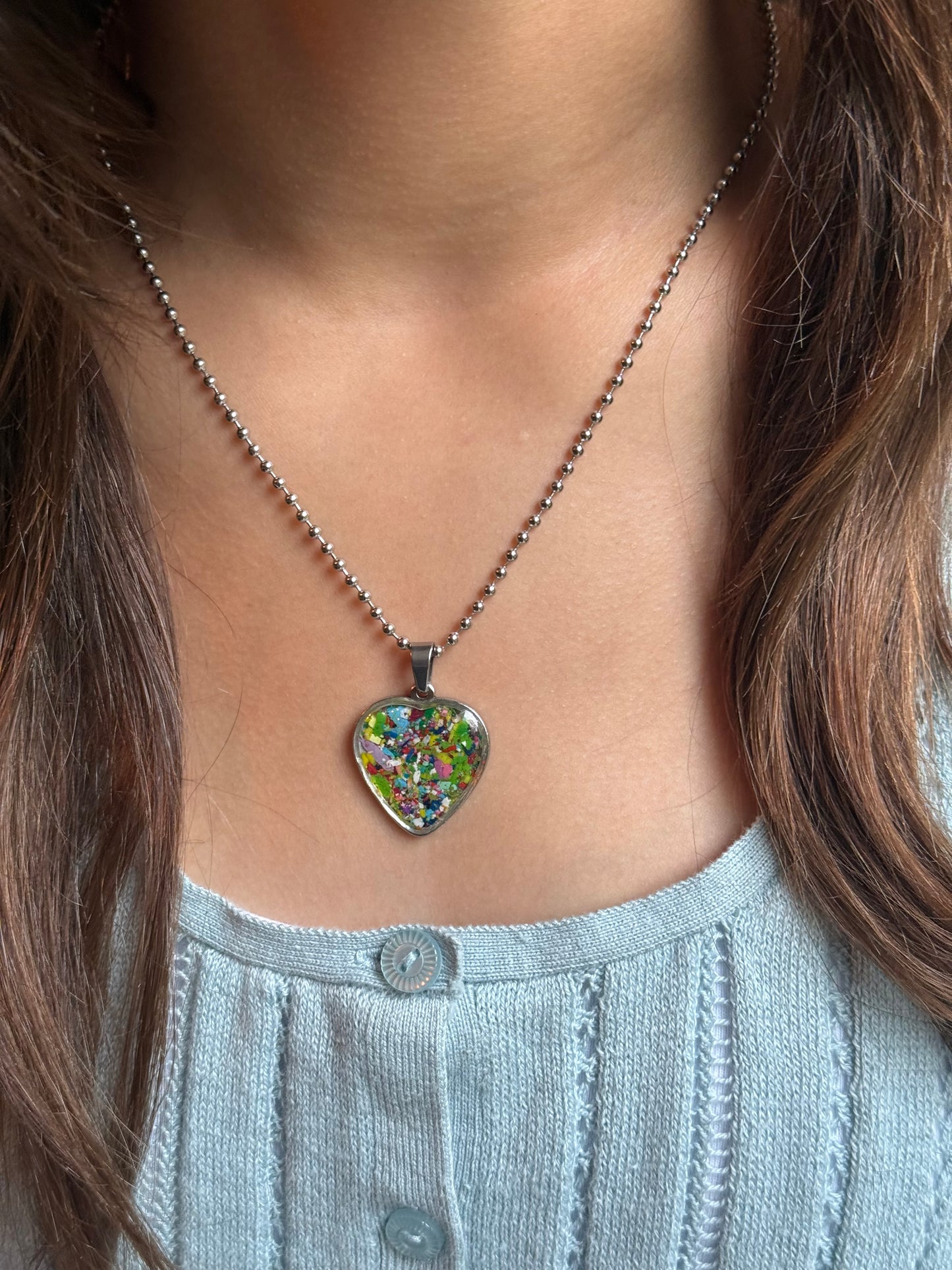 Multicolor Hope Heart Pendant (Medium)