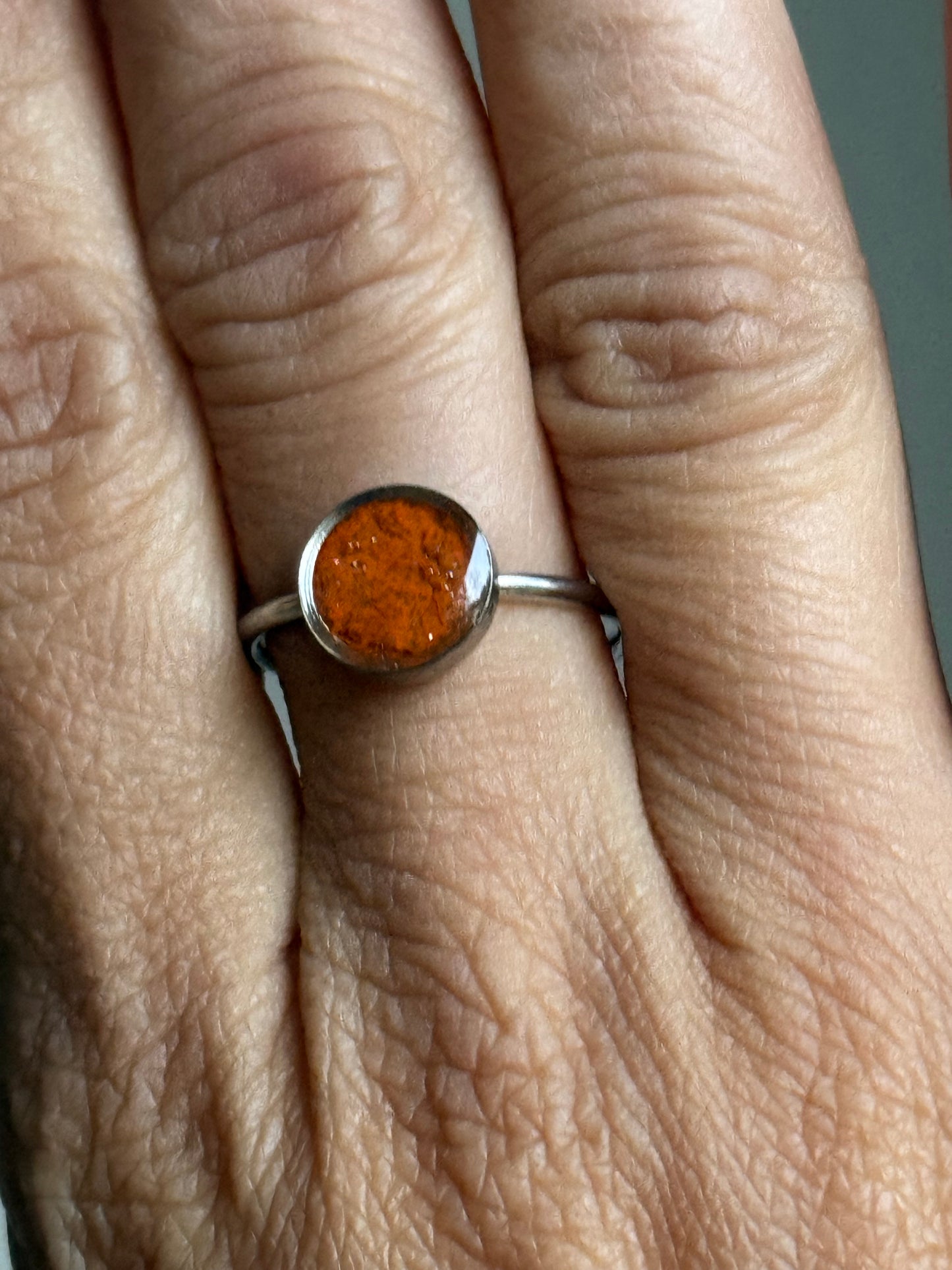 Orange métallique (bague empilable)