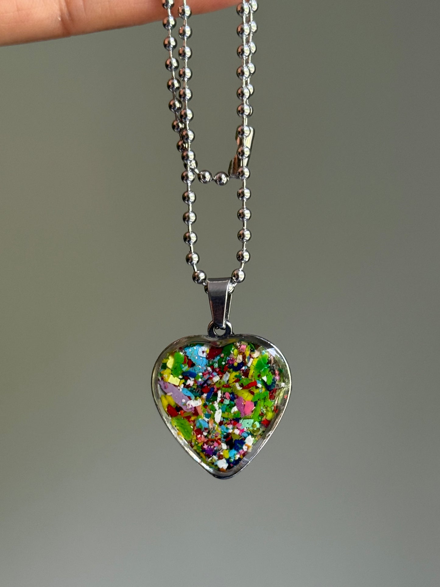 Multicolor Hope Heart Pendant (Medium)