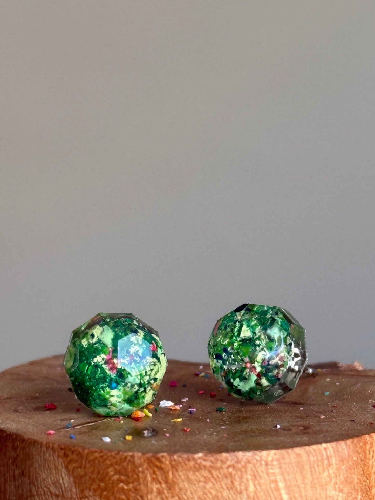 Mixed Greens Round Studs