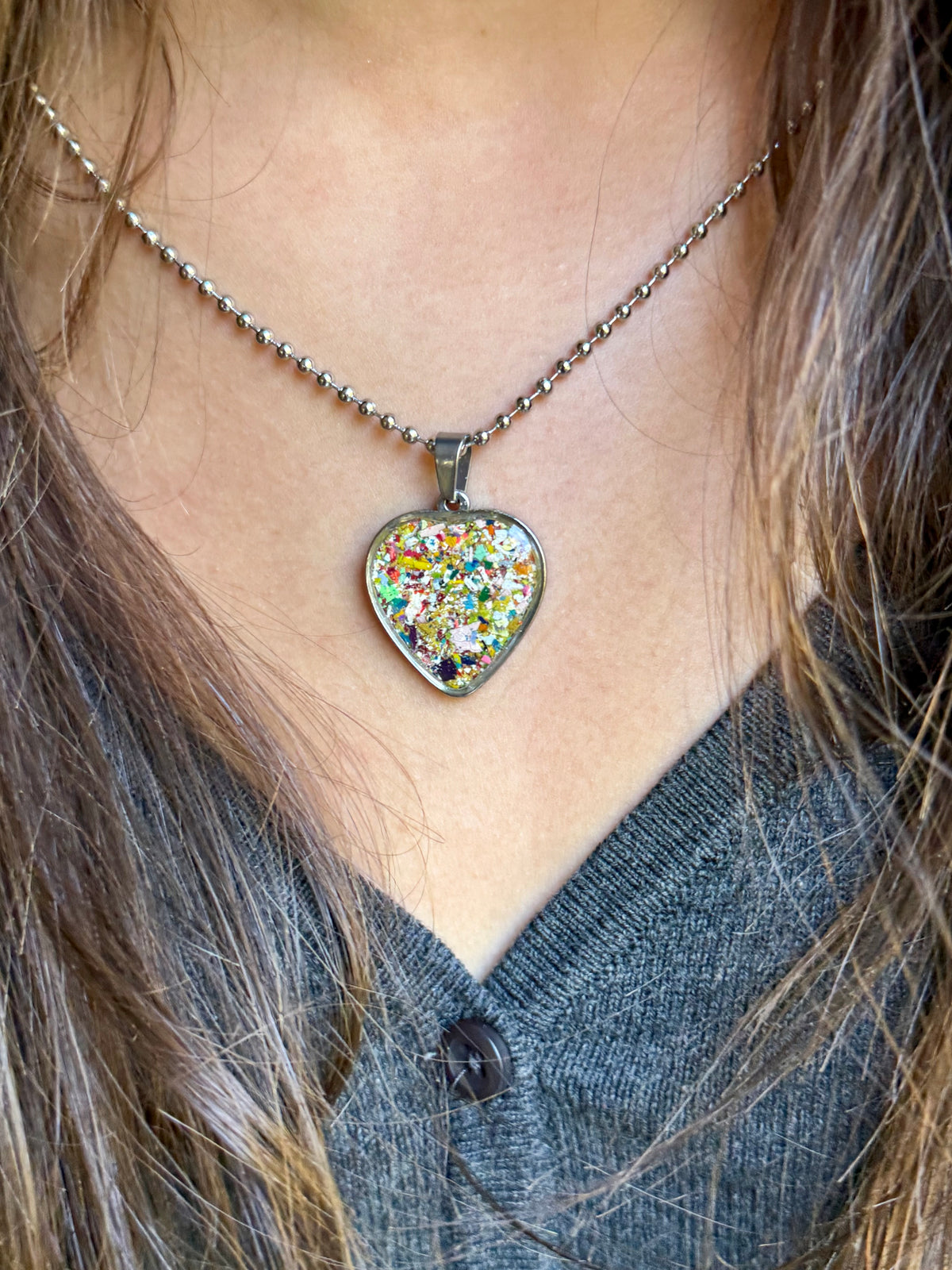 Solar Sparks Heart Necklace