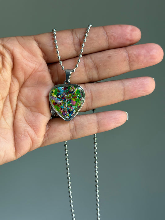 Joy Crayon Heart Pendant (Full of Courage)