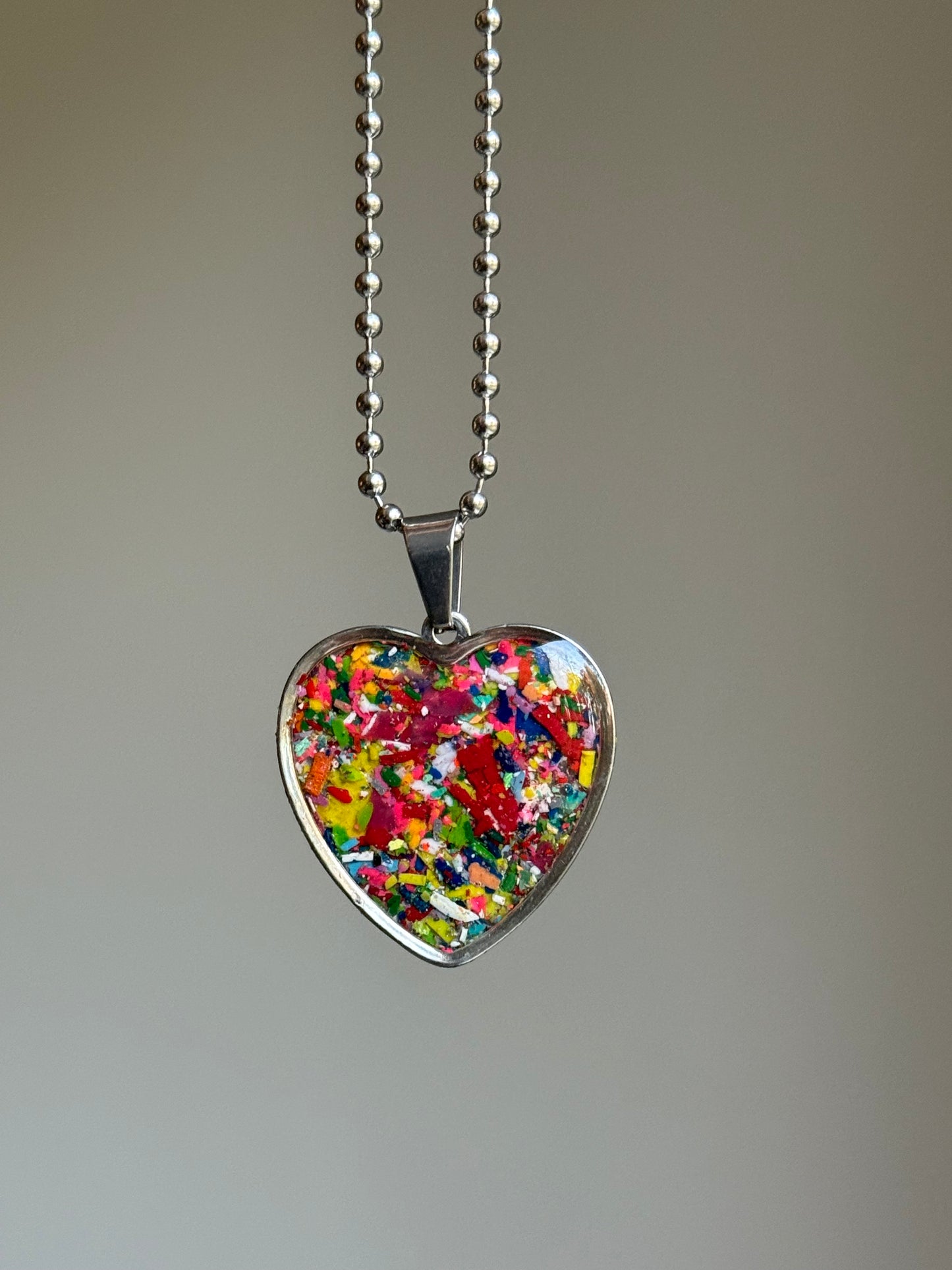 Multicolored Heart Pendant
