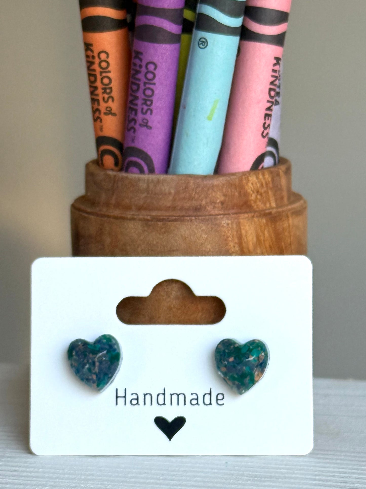 Small Heart Studs (Winter)