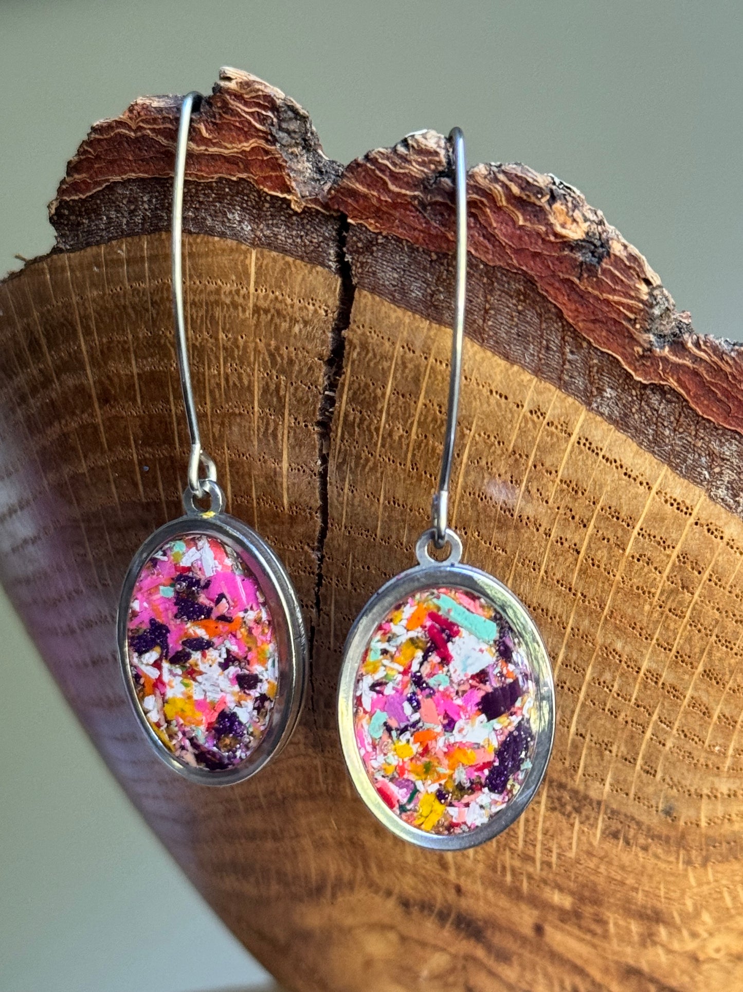 Oval Hook Earrings (Nightfall)