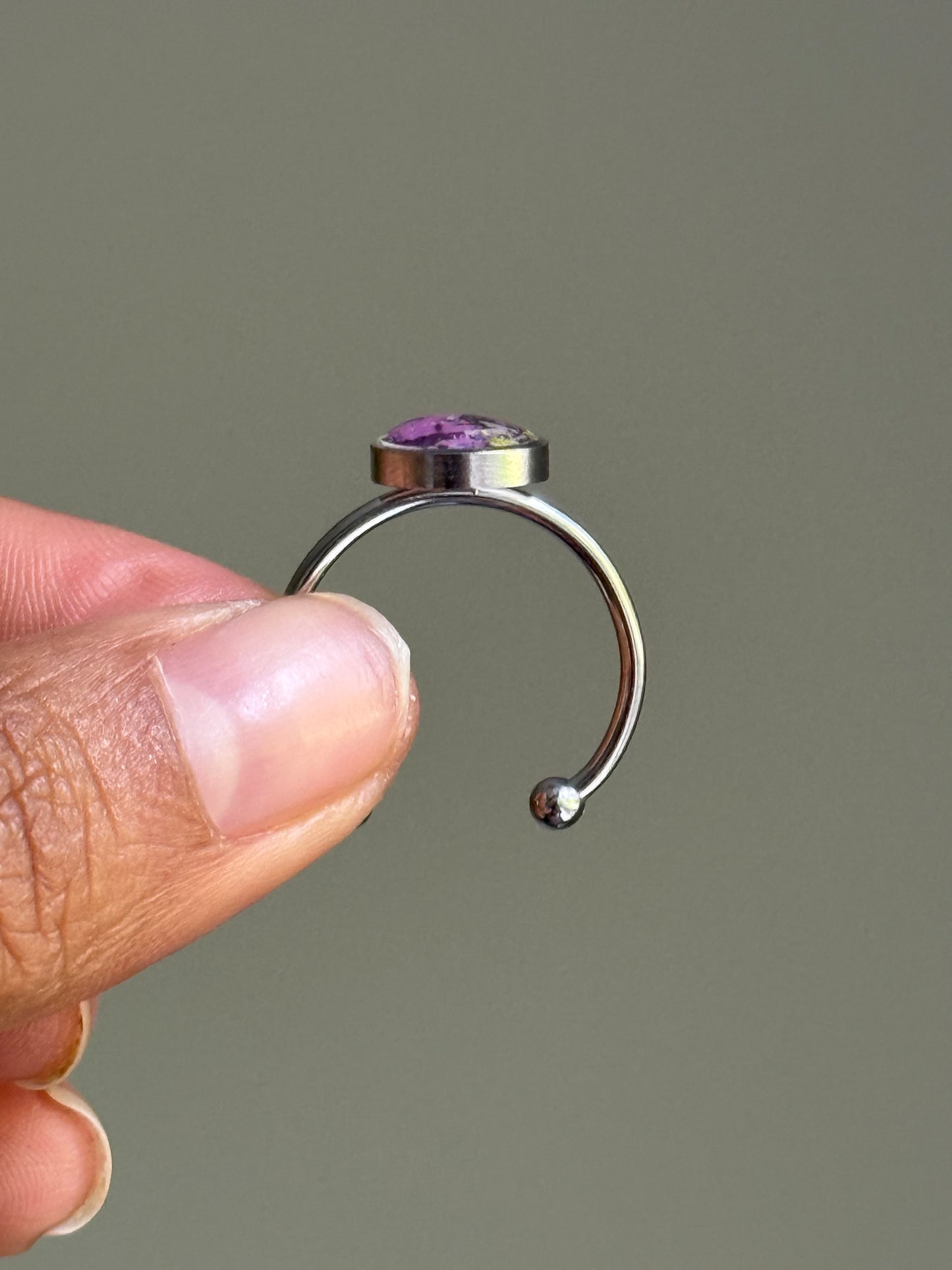 Small Crayon Stacking Ring (Purples)