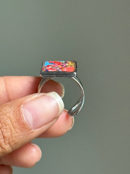 Pinks & Blue (Square Ring)