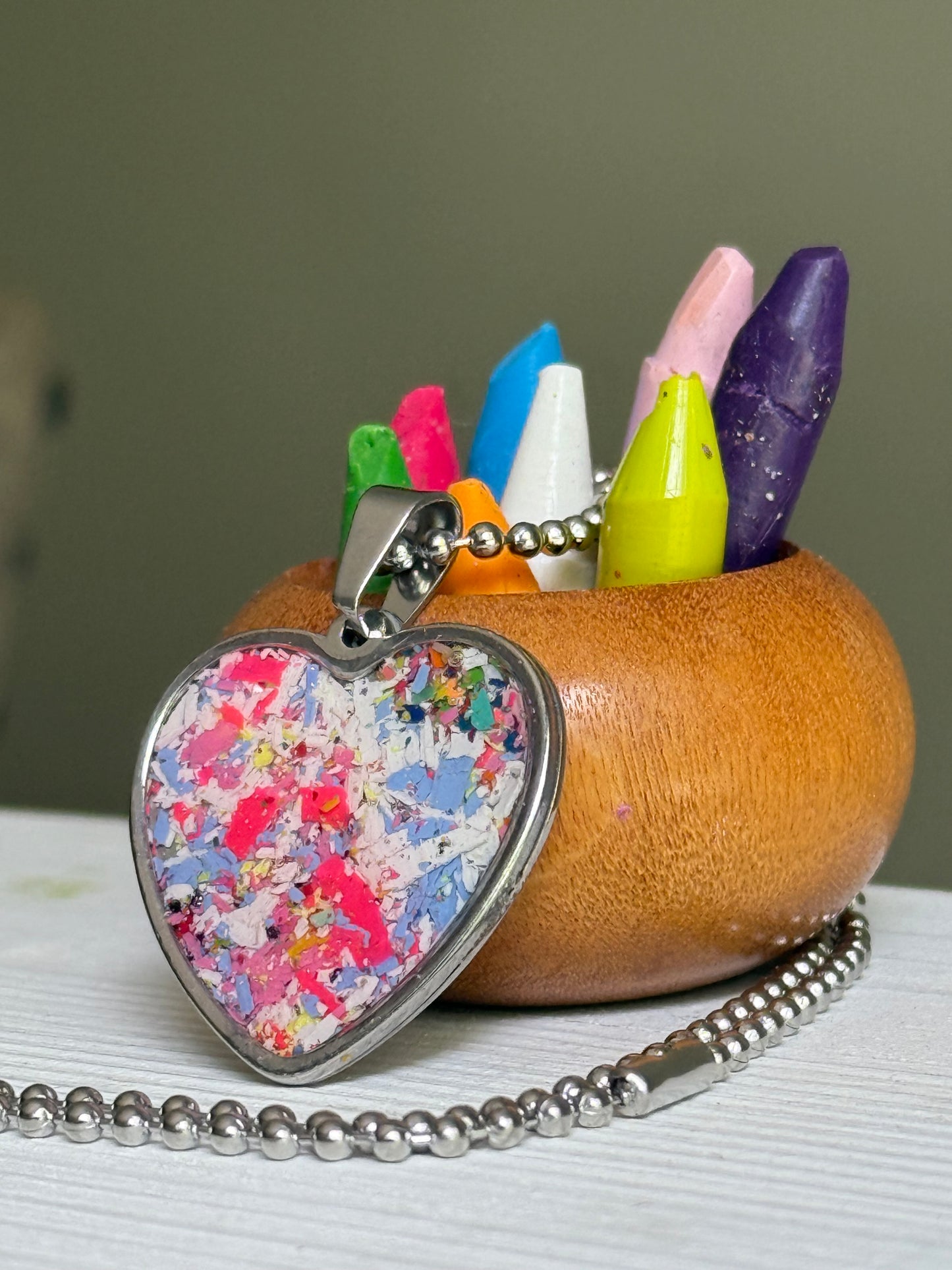 Joy Crayon Heart Pendant (Nova)