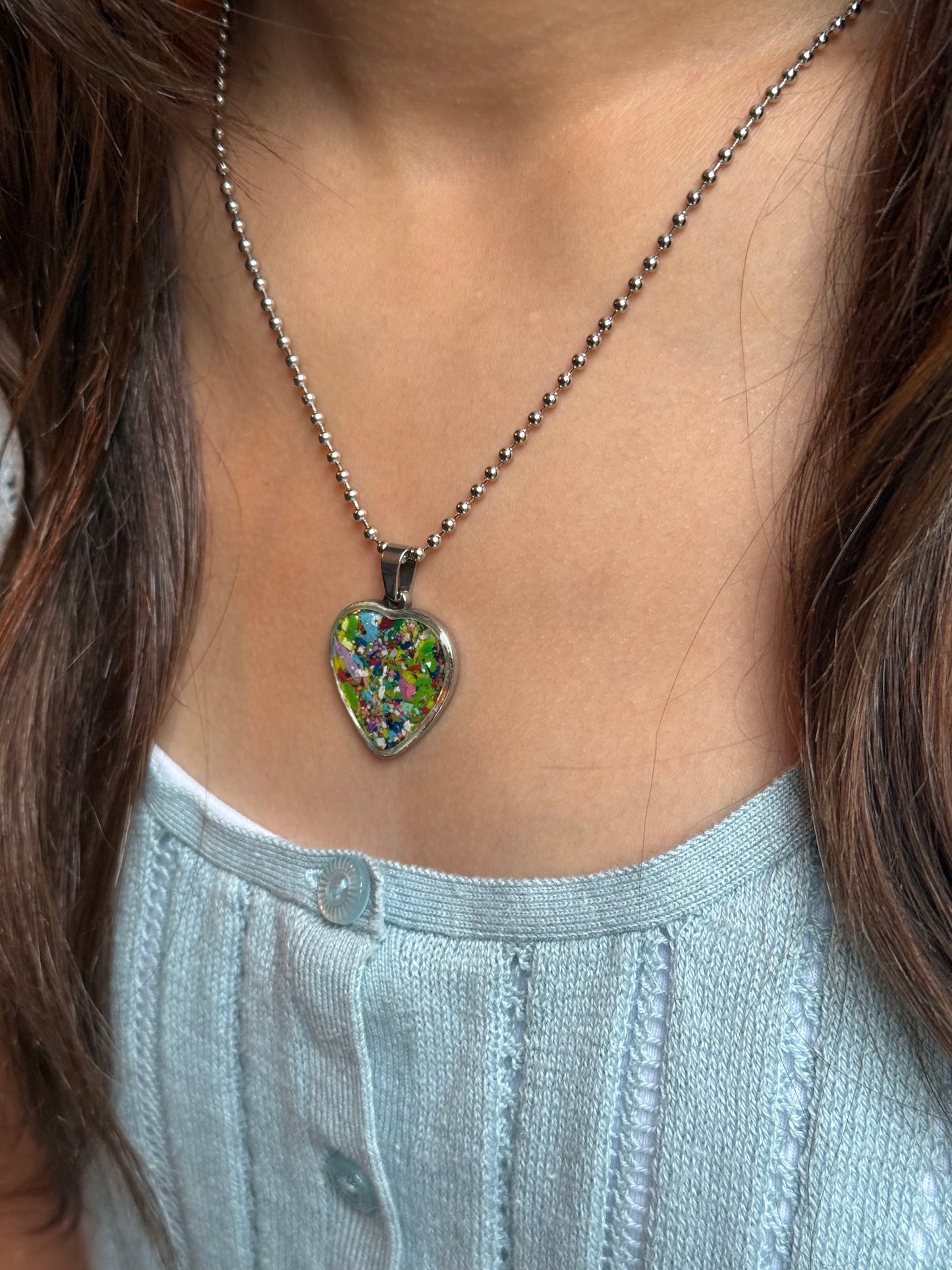 Multicolor Hope Heart Pendant (Medium)