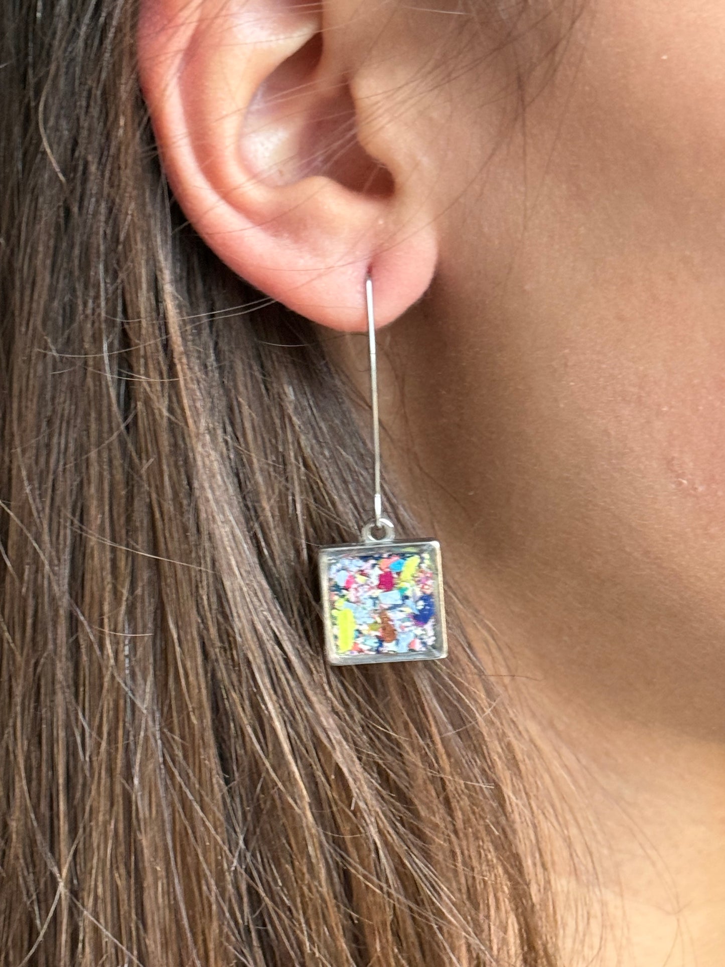 Square Drop Earrings (Peaceful Moment)