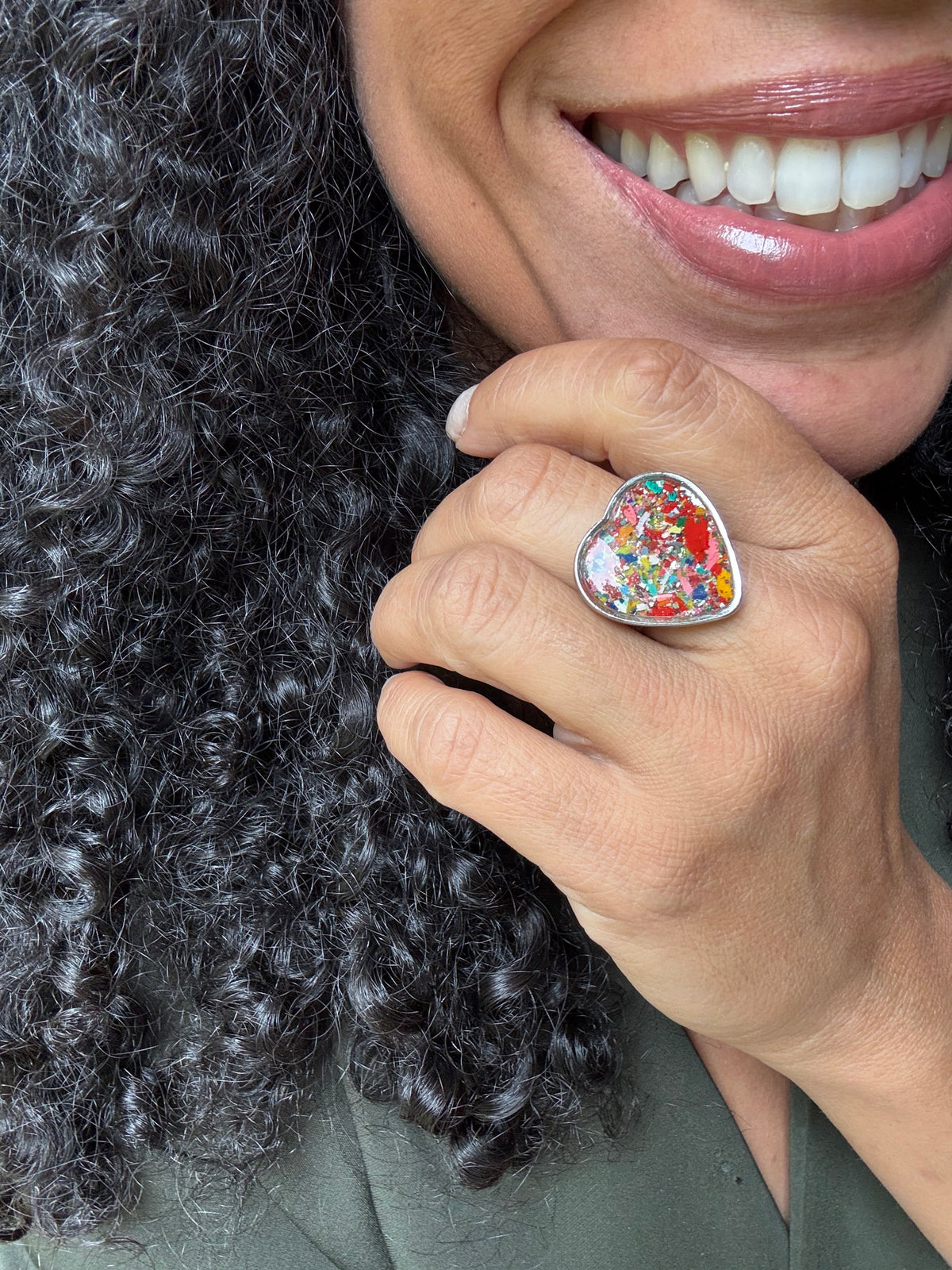 Carmine Heart Ring