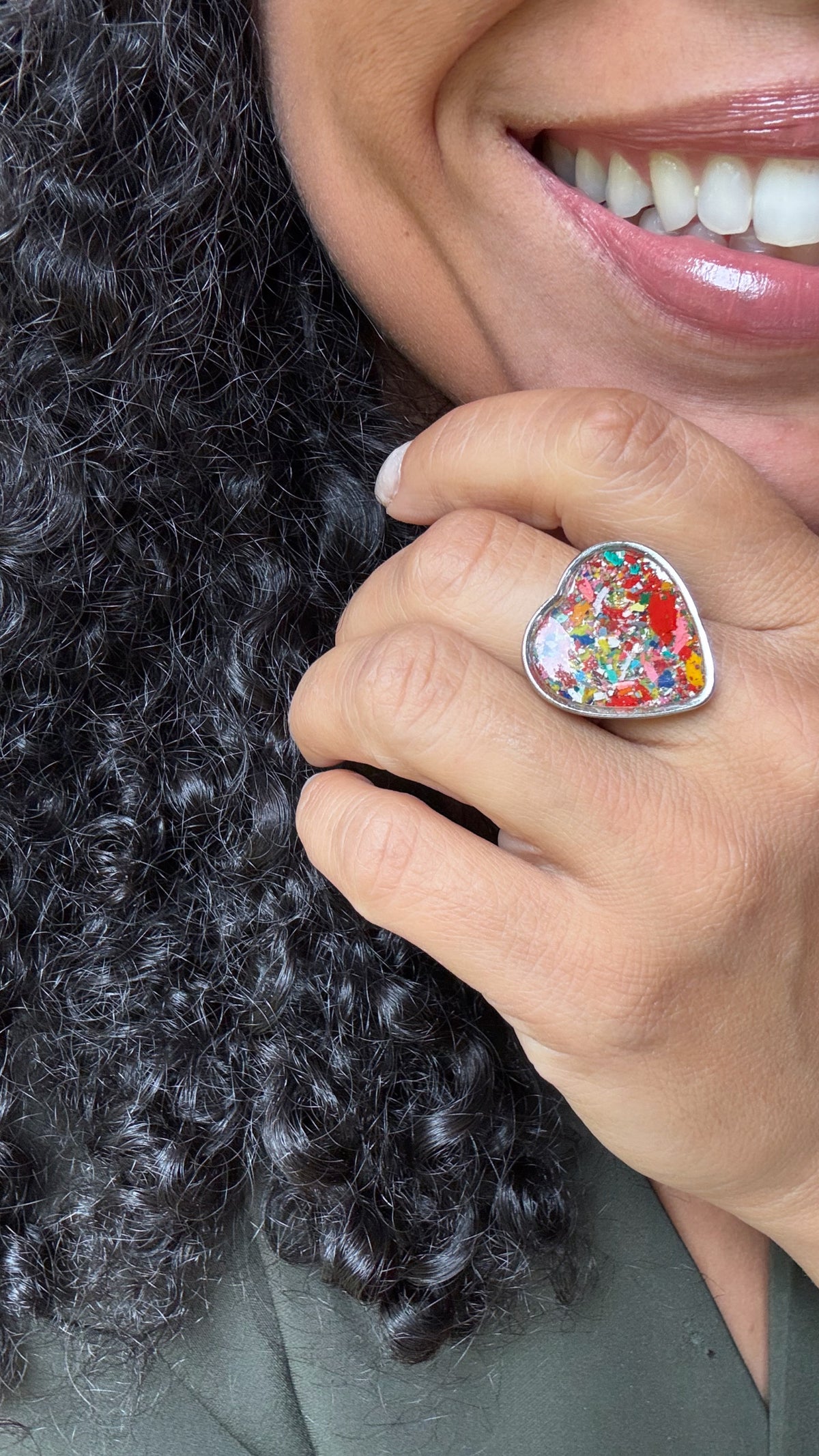 Carmine Heart Ring
