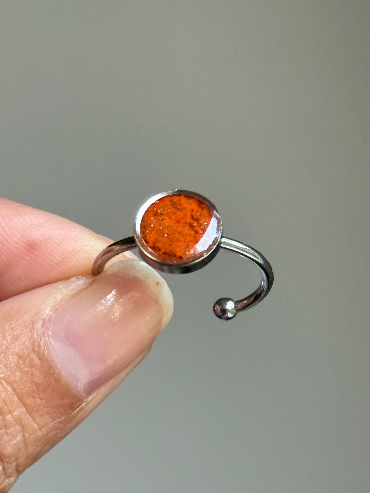 Orange métallique (bague empilable)