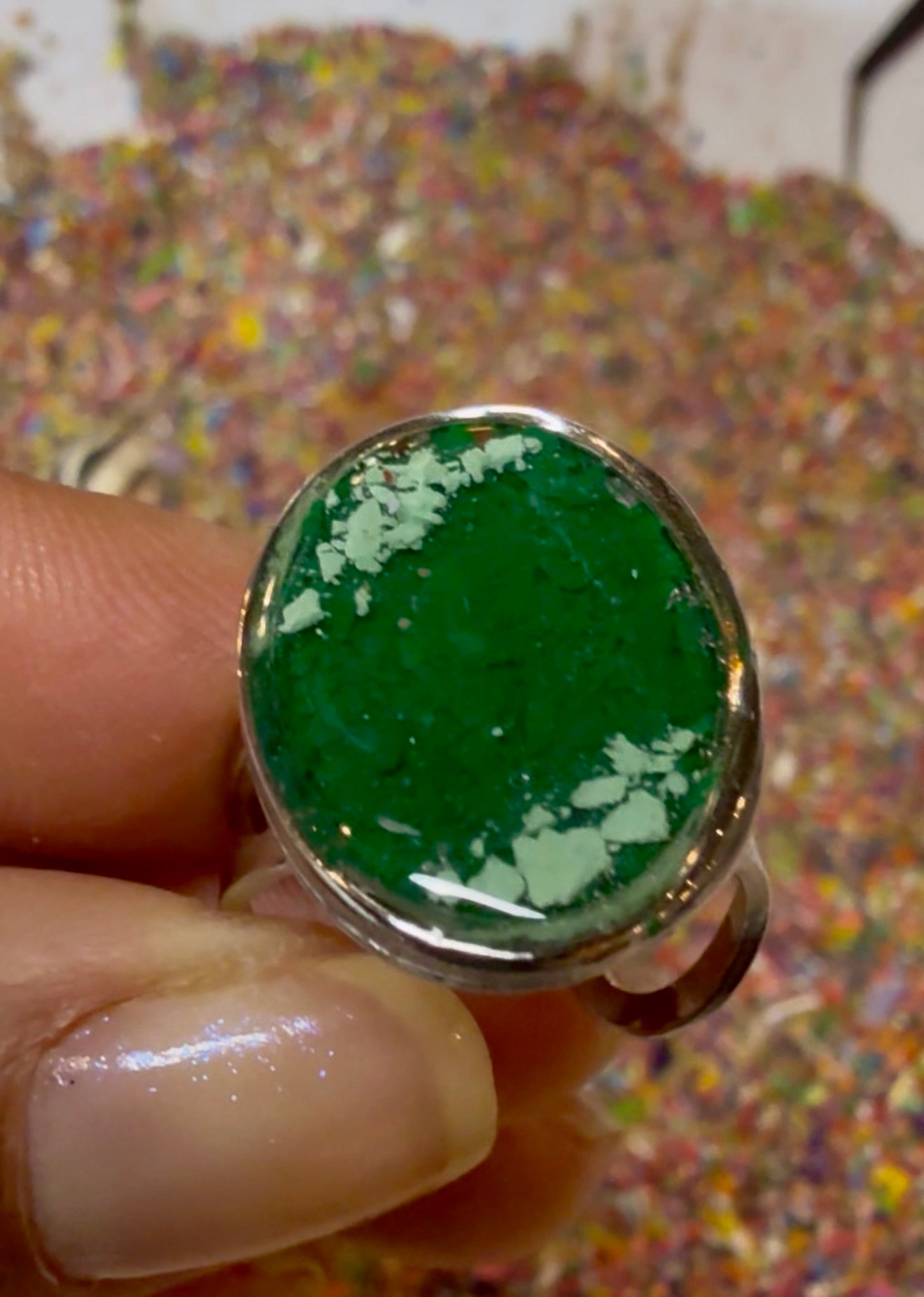 Heirloom Green Oval Ring
