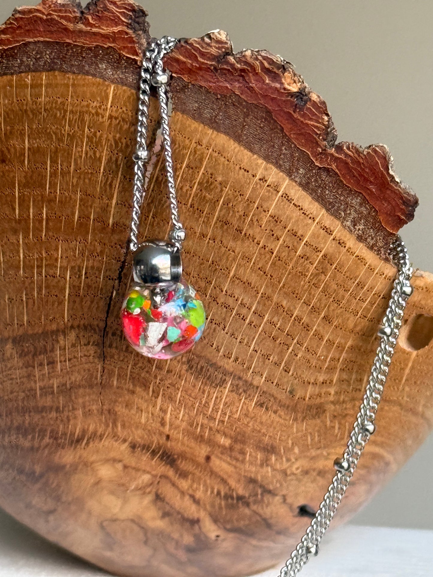 Multicolored Crayon Globe Pendant
