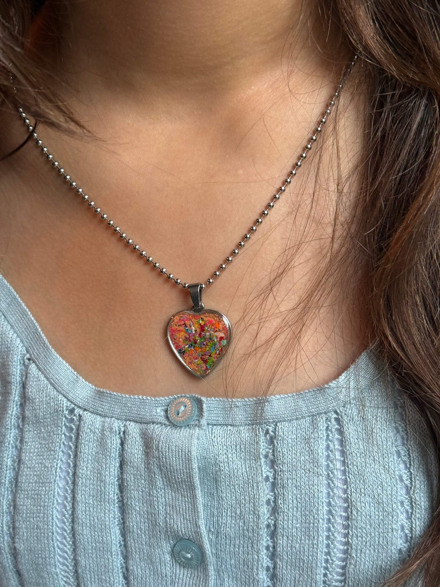 Hope Heart Pendant (Medium - Peach)