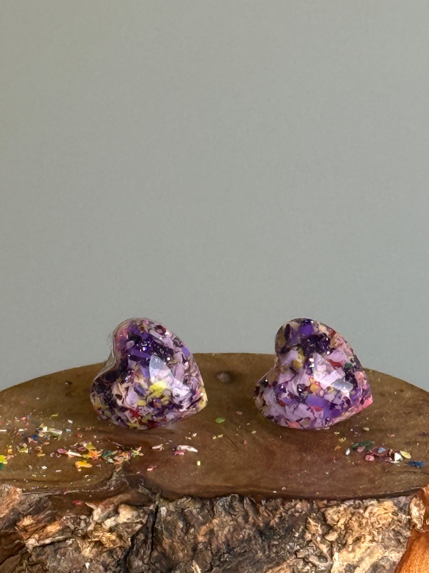 Purple Heart Studs