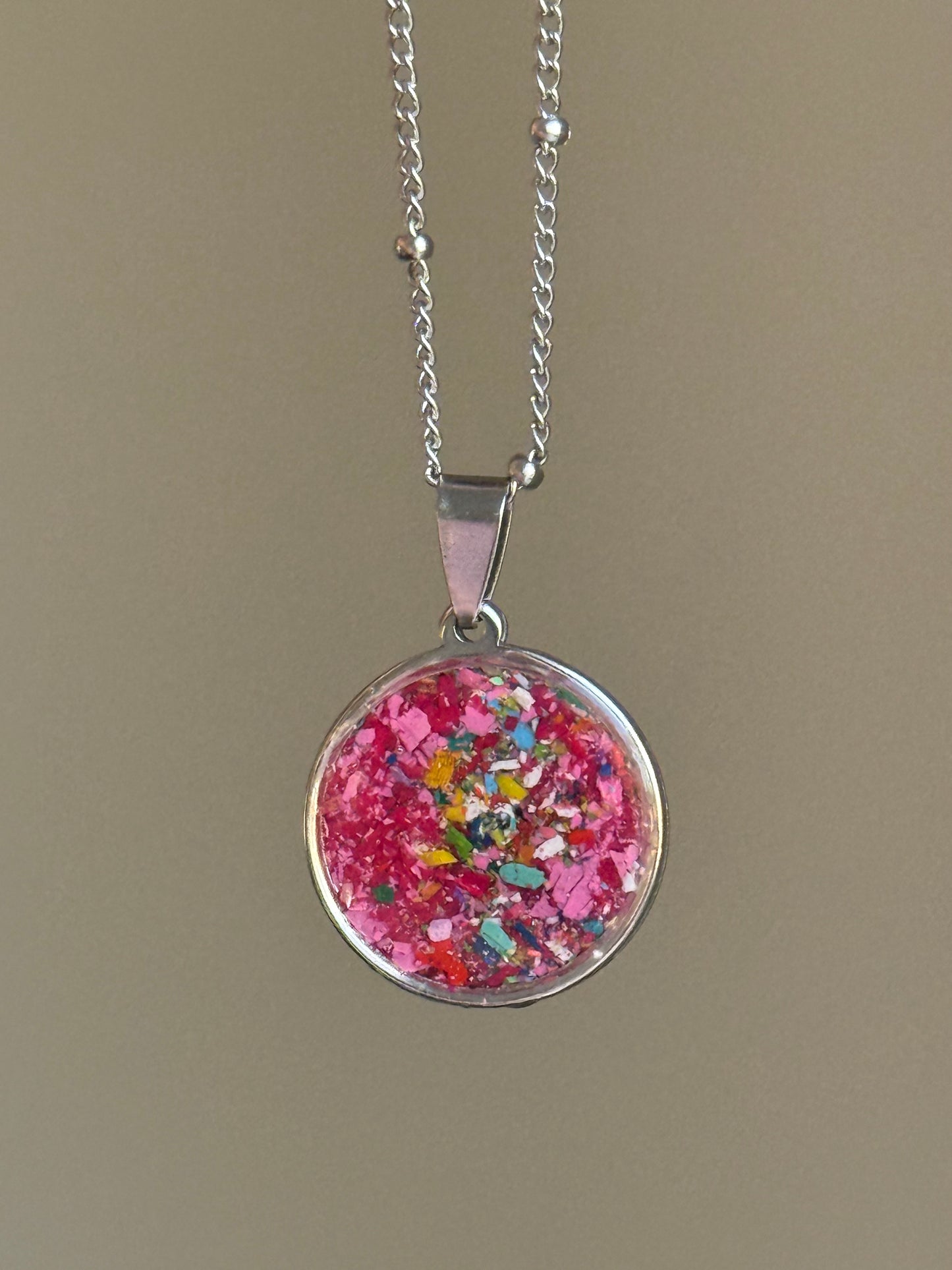 Wild Rose (Round Pendant)