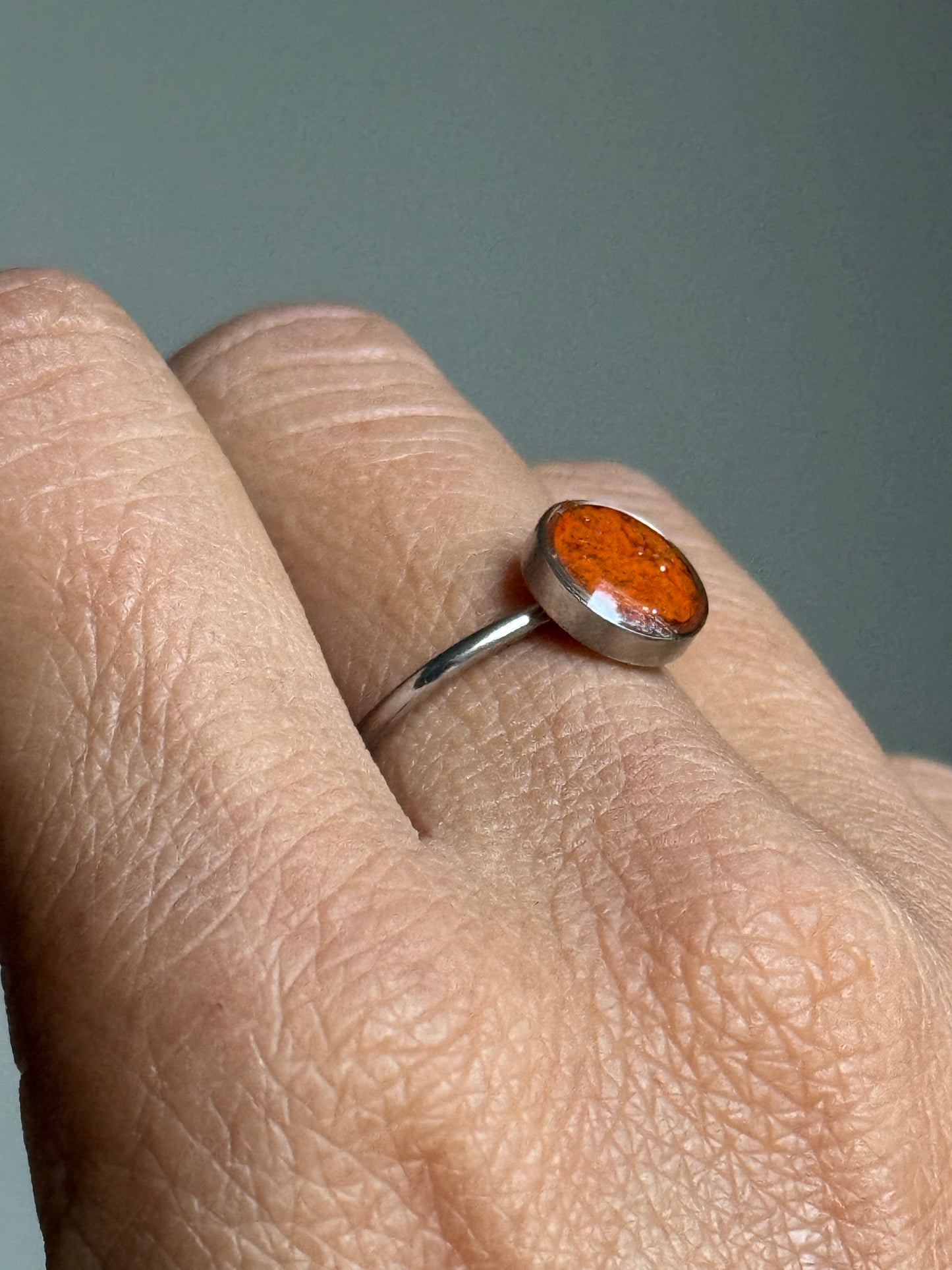 Orange métallique (bague empilable)