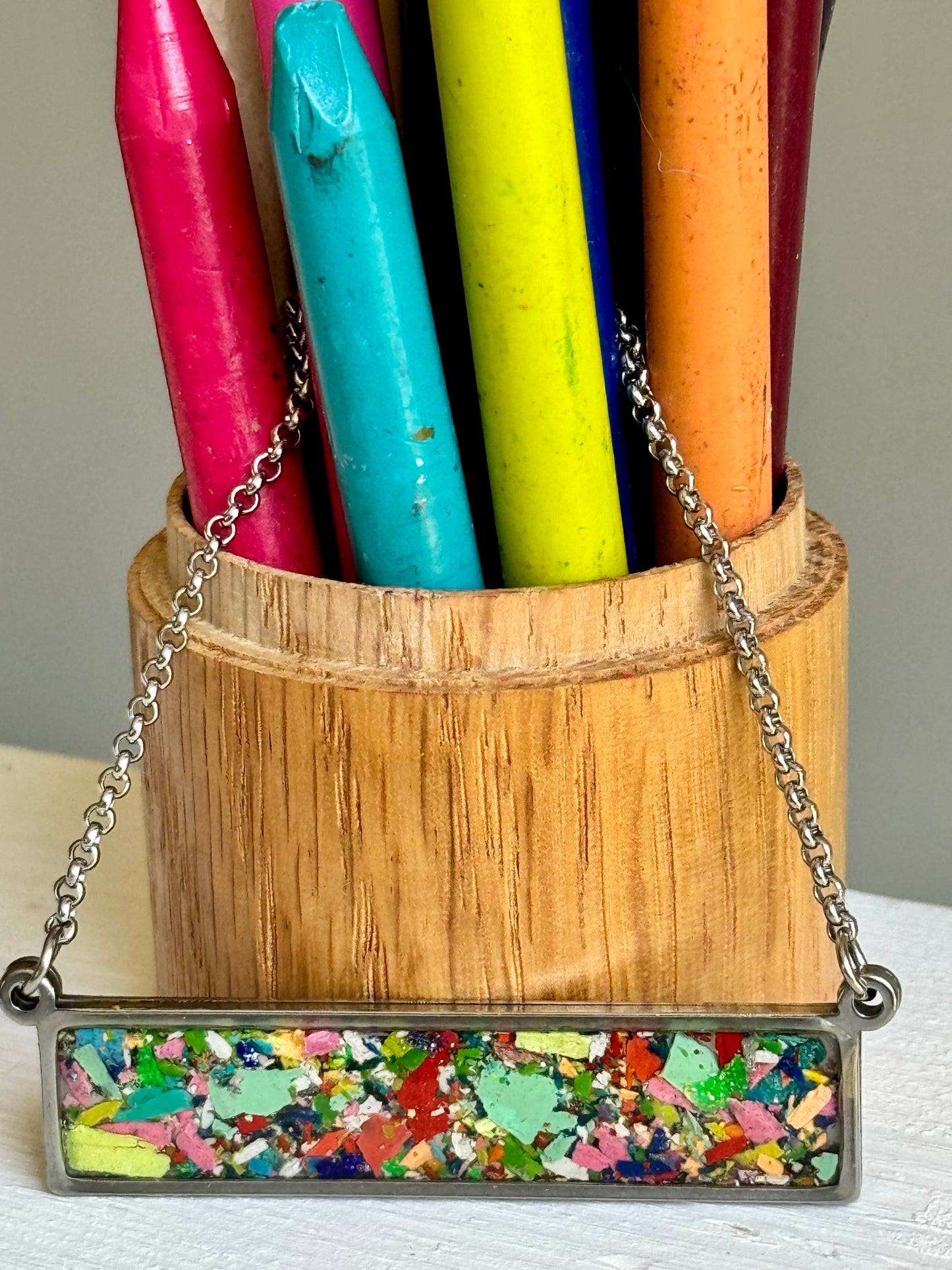 Multicolored Bar Necklace (Lg)