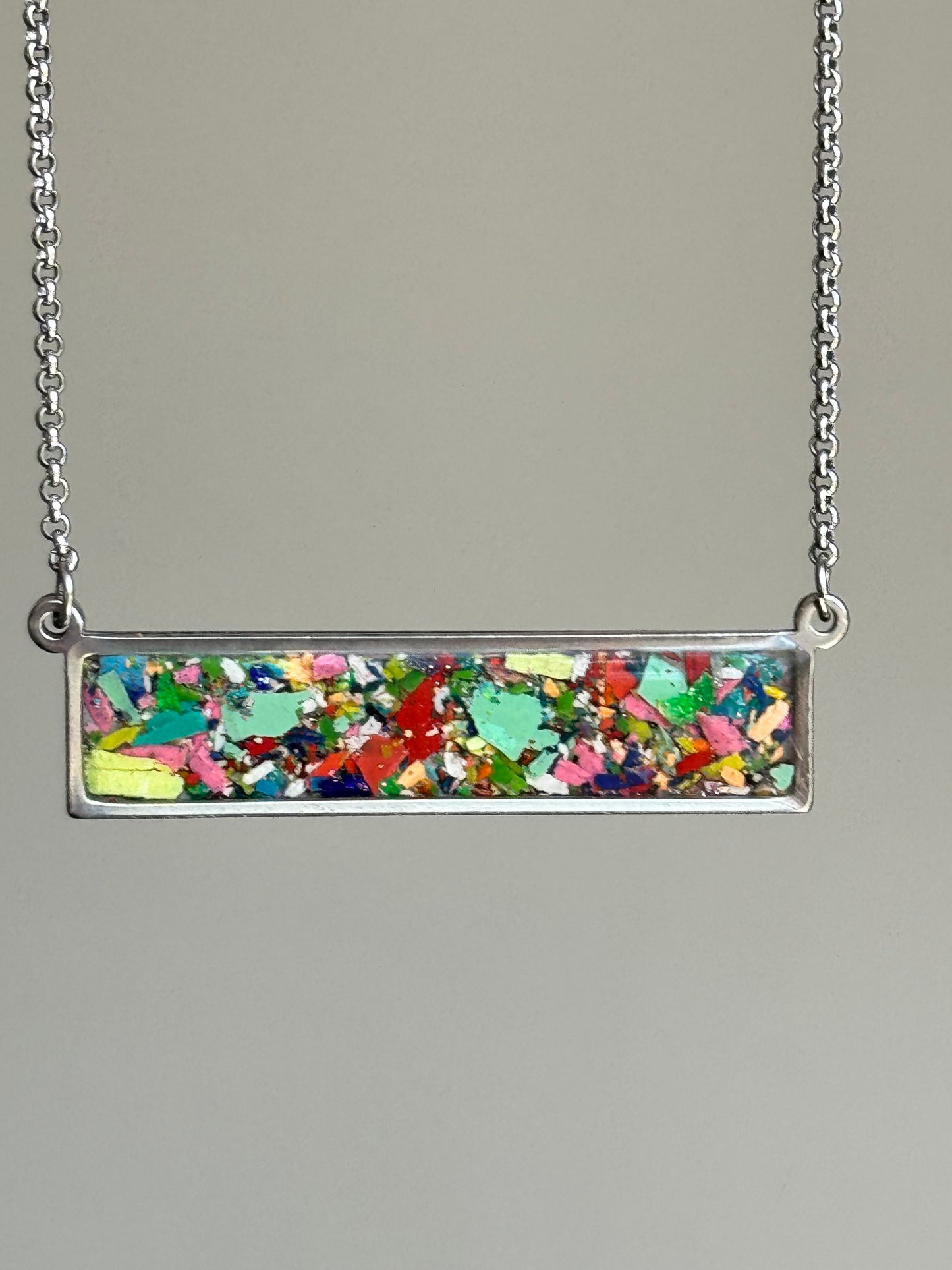Multicolored Bar Necklace (Lg)