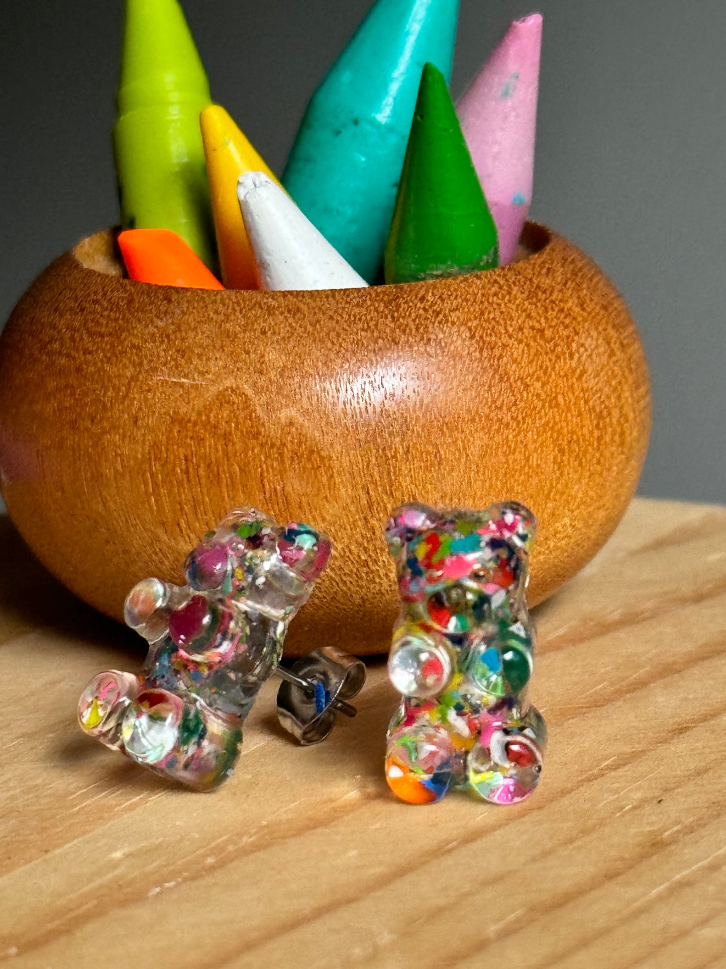 Osos de crayón con forma de tachuela (multicolor)
