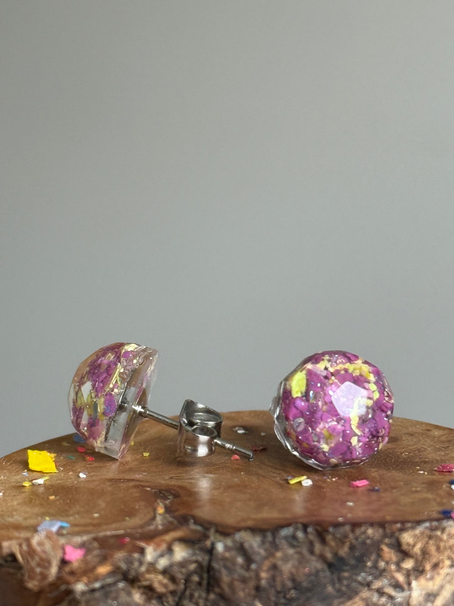 Mixed Lilacs Round Studs