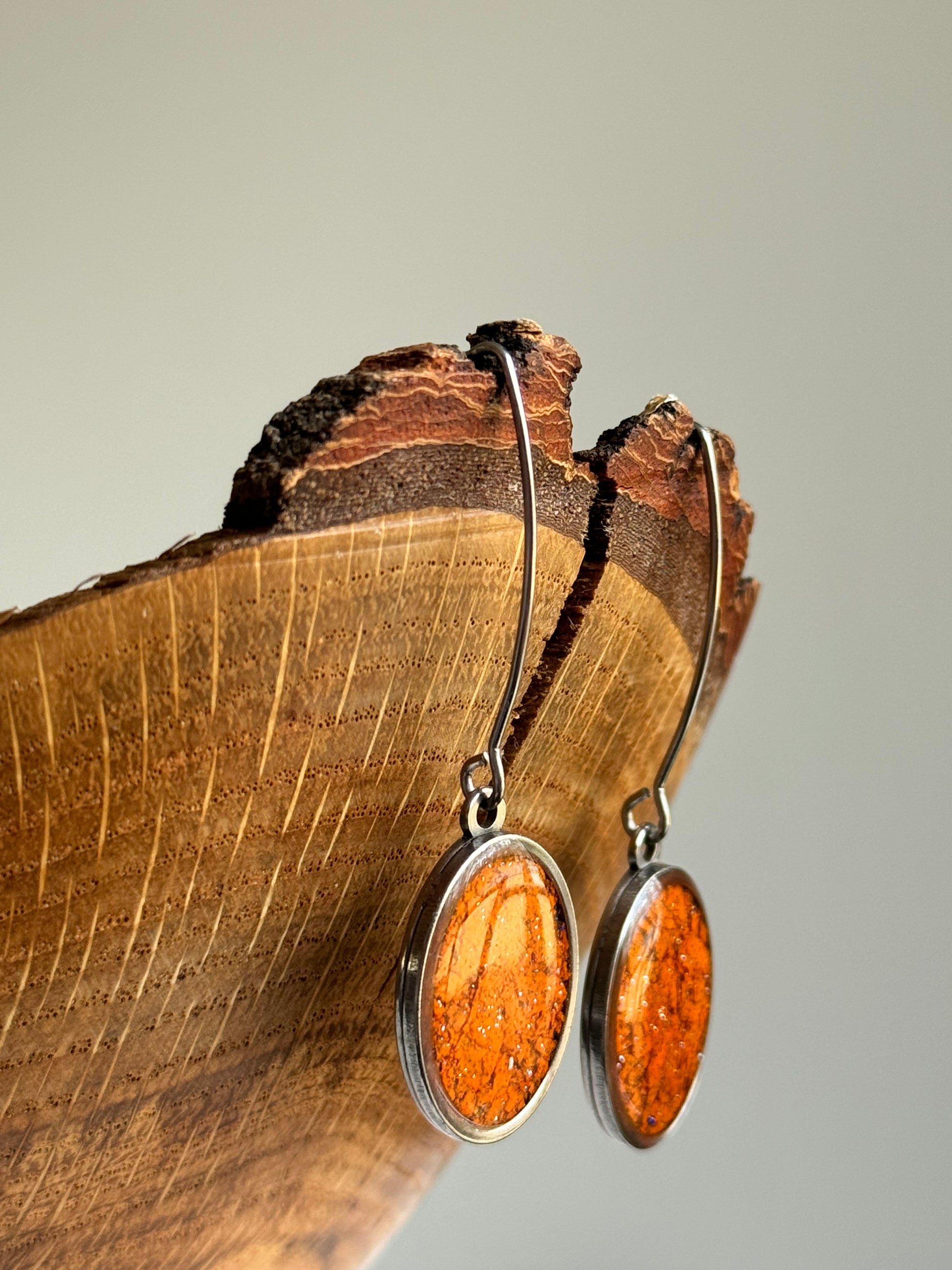 stainless steel earrings crafted with crayons by crayonfetti