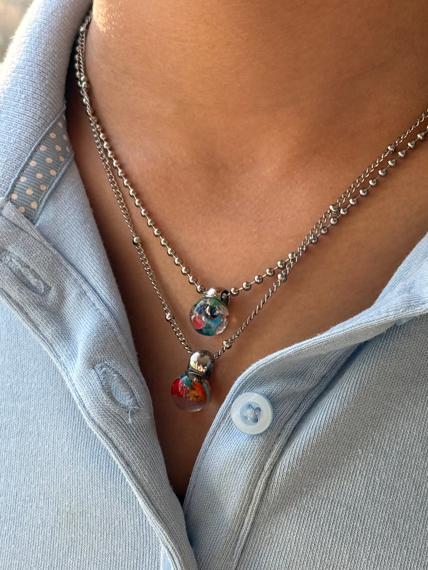 Multicolored Crayon Globe Pendant