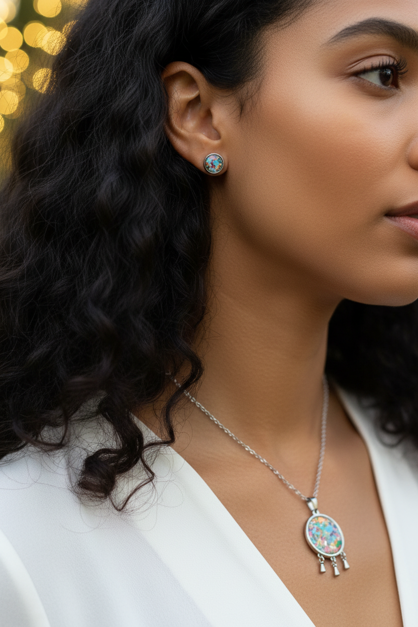 Jolie Pendant Side View Smaller