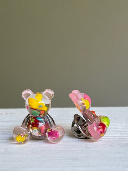 Crayon Bear Push Pin (Light Pink)