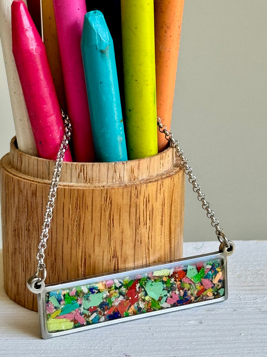 Multicolored Bar Necklace (Lg)